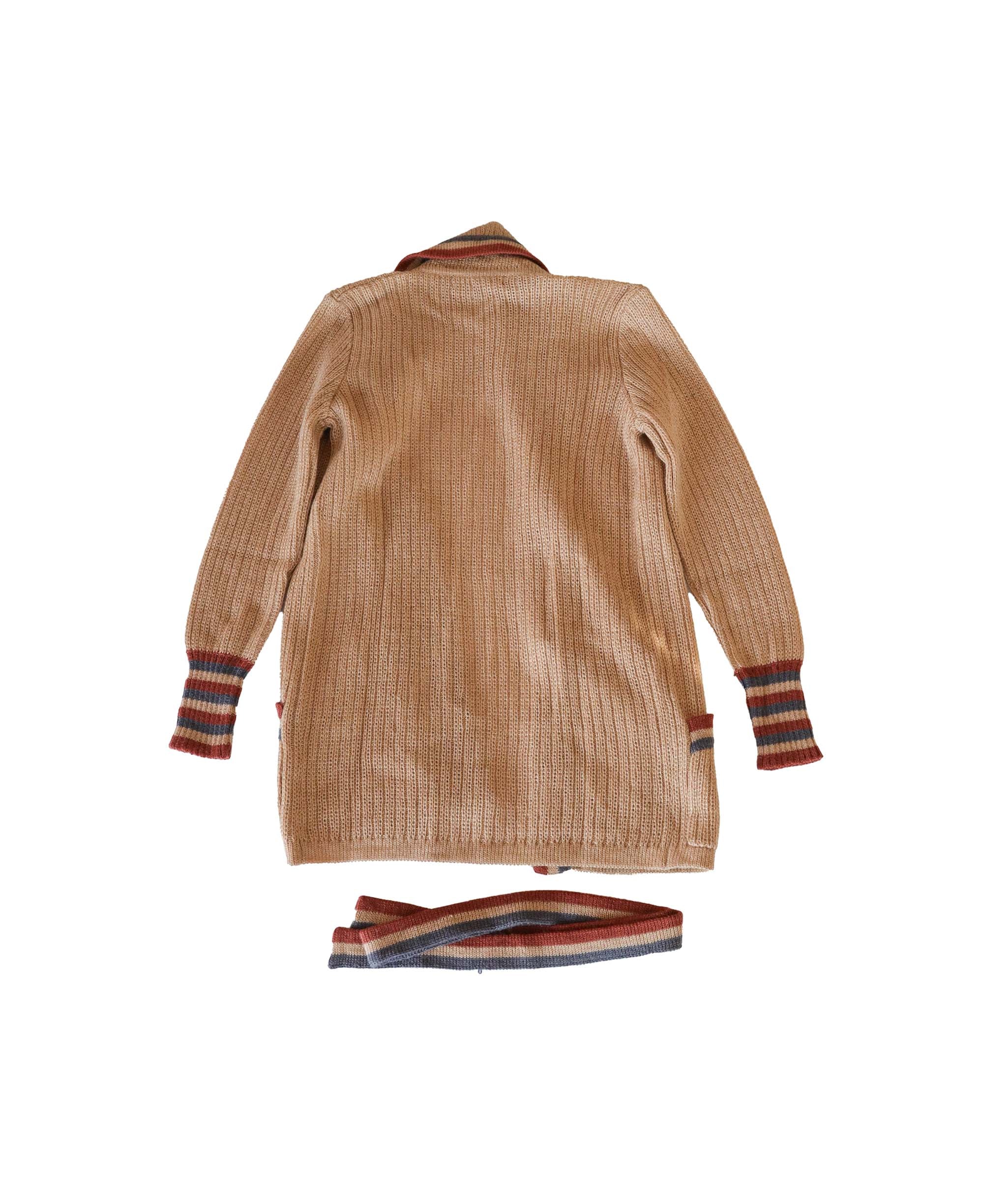 Yves Saint Laurent beige and stripe wool cardigan - AGC1809