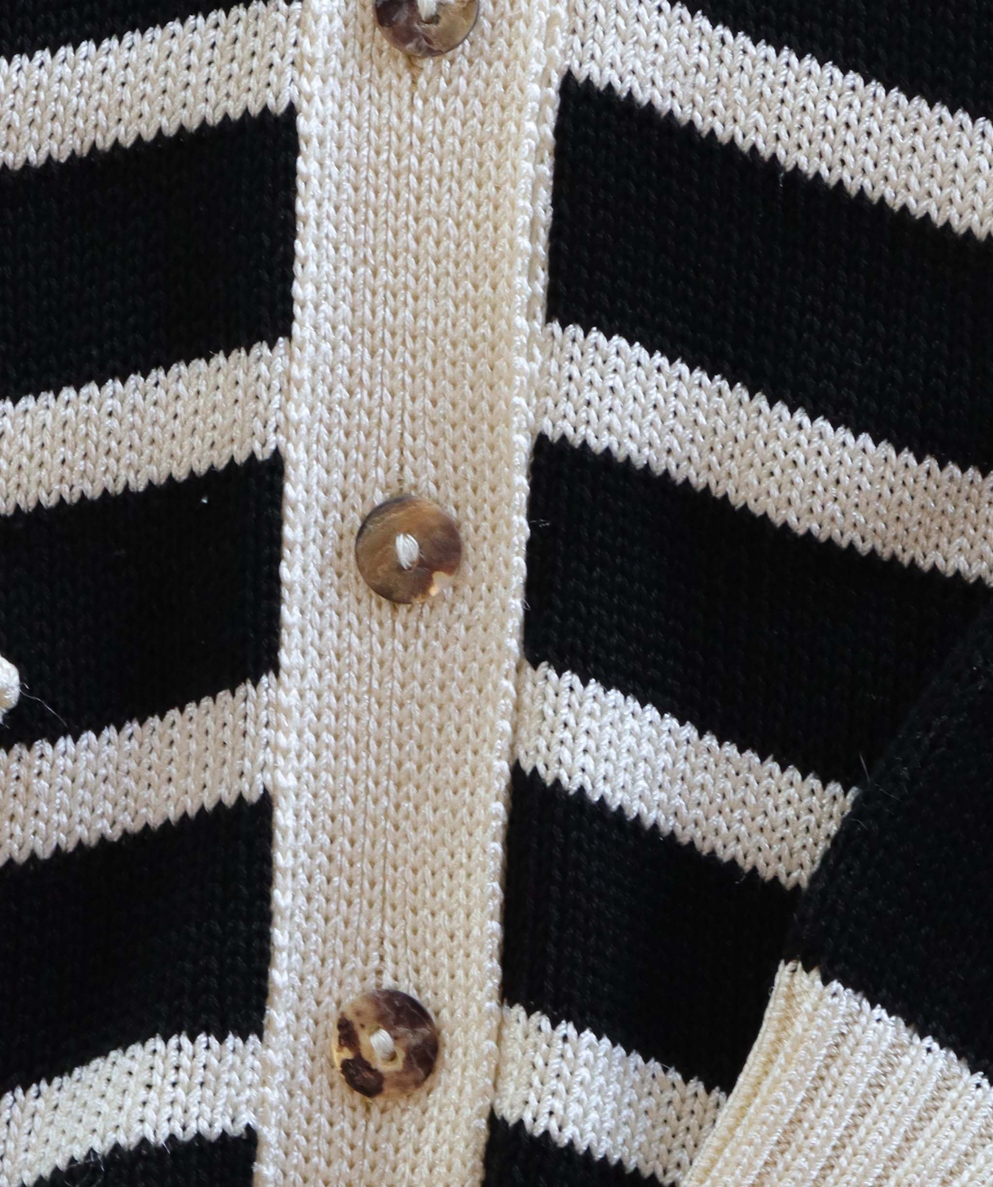 Yves Saint Laurent black and white striped cardigan AGC1838