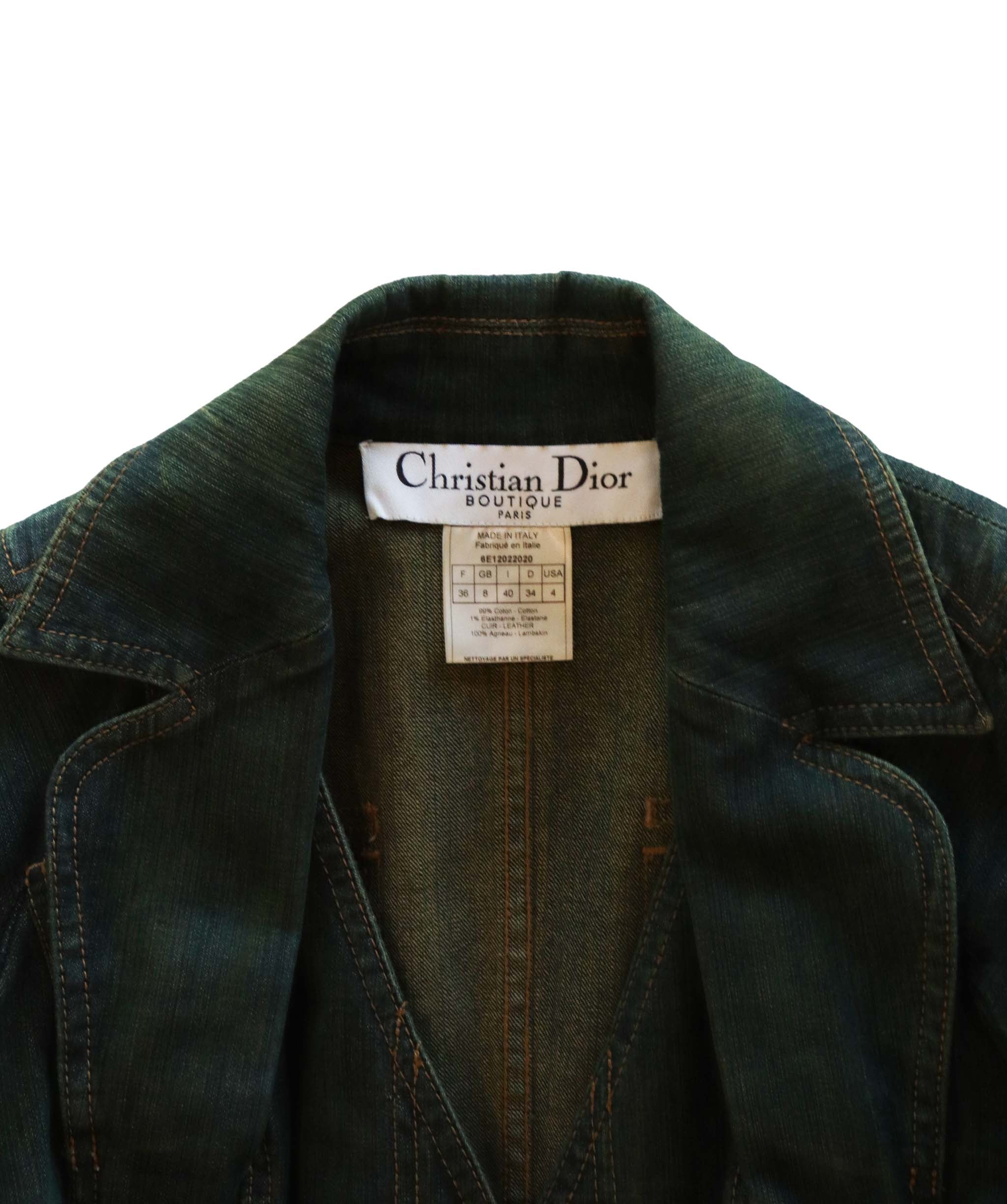 Christian Dior galliano jean and leather jacket AGC1861