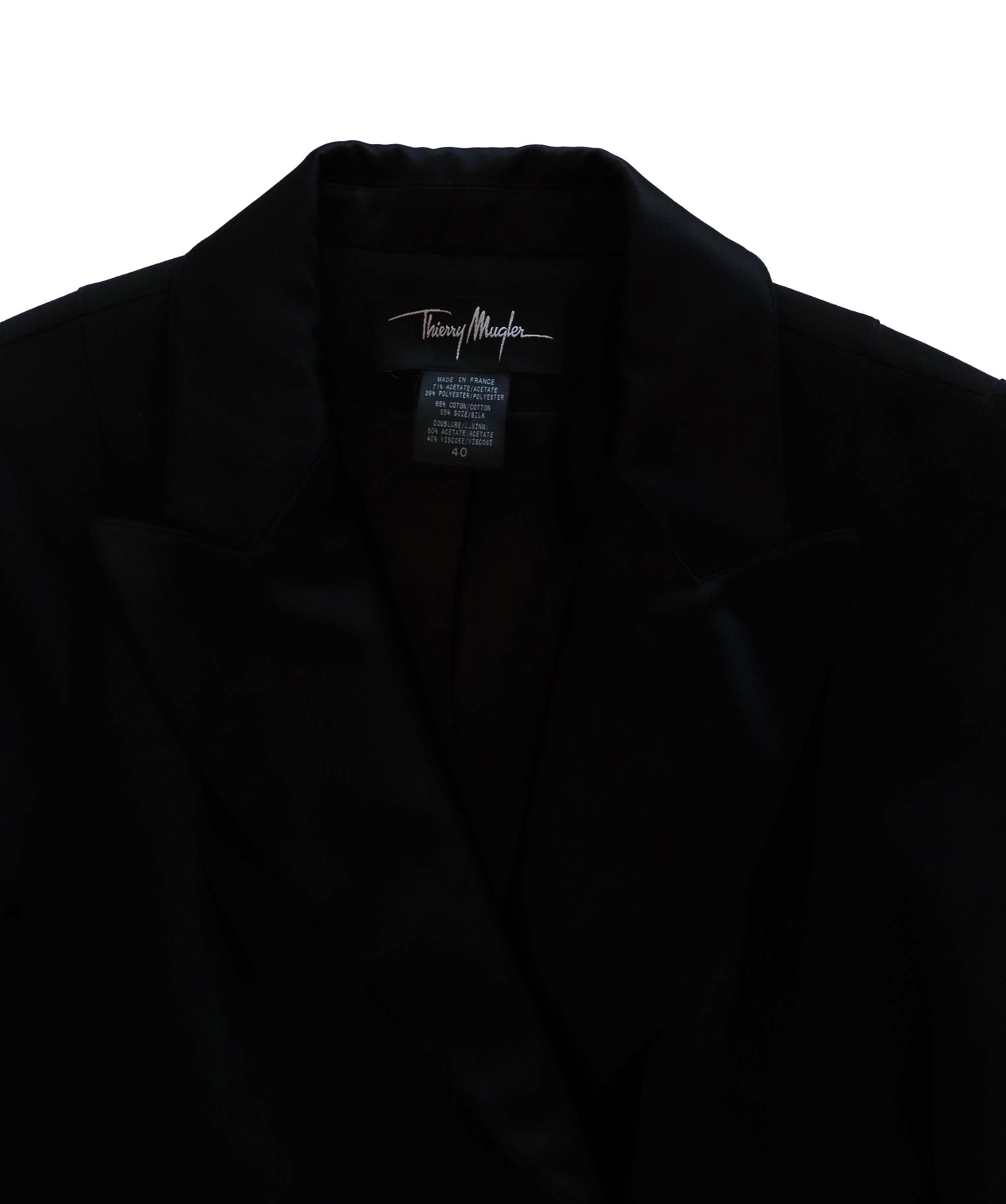 Thierry Mugler black tuxedo jacket - AGC1790