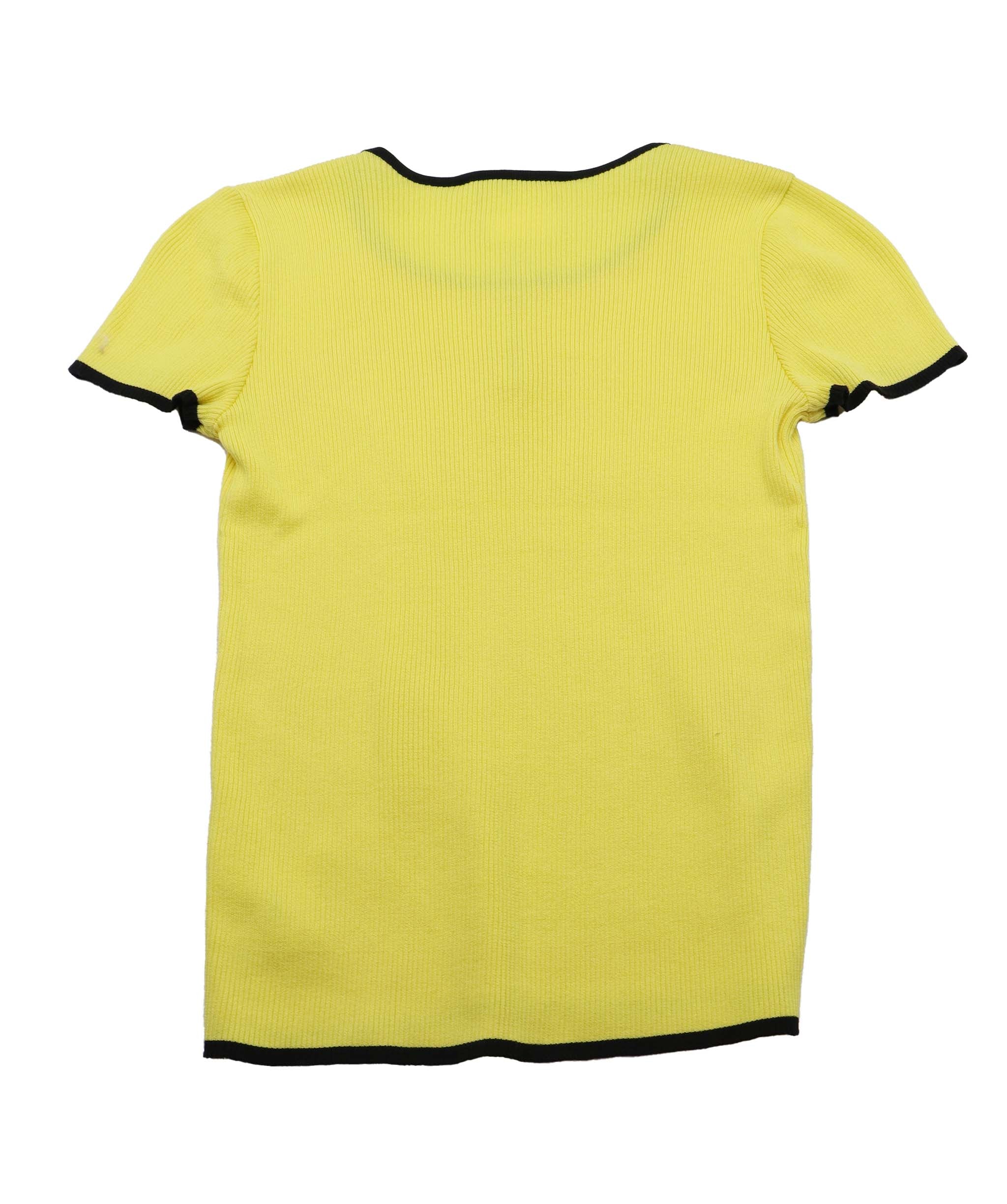 Chanel 95P Yellow Knit T-shirt PO5161V00233	 DXBS0471