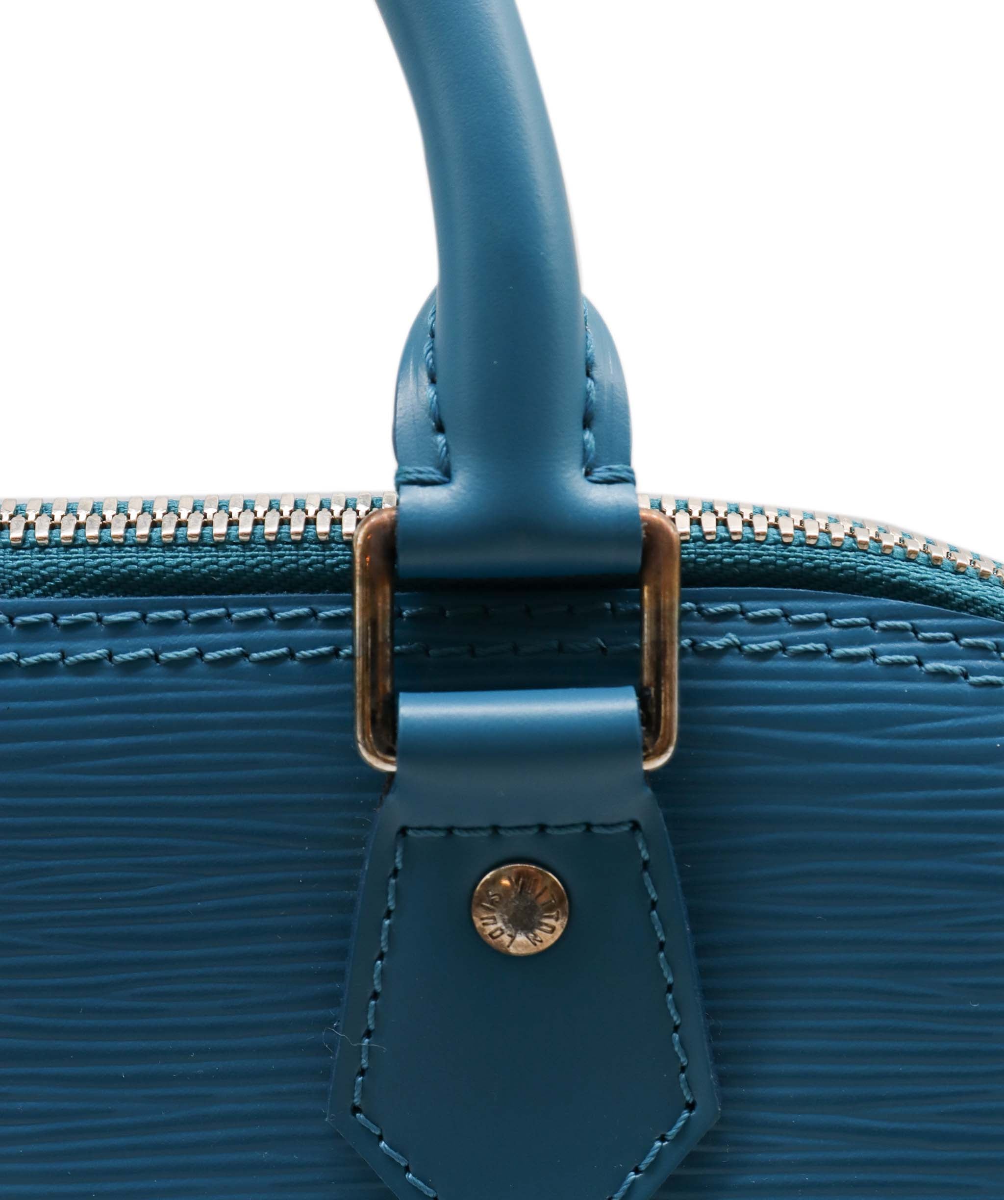 LOUIS VUITTON Epi Alma PM Hand Bag Blue Cyan M40624 LV Auth 77321A DXBV0063