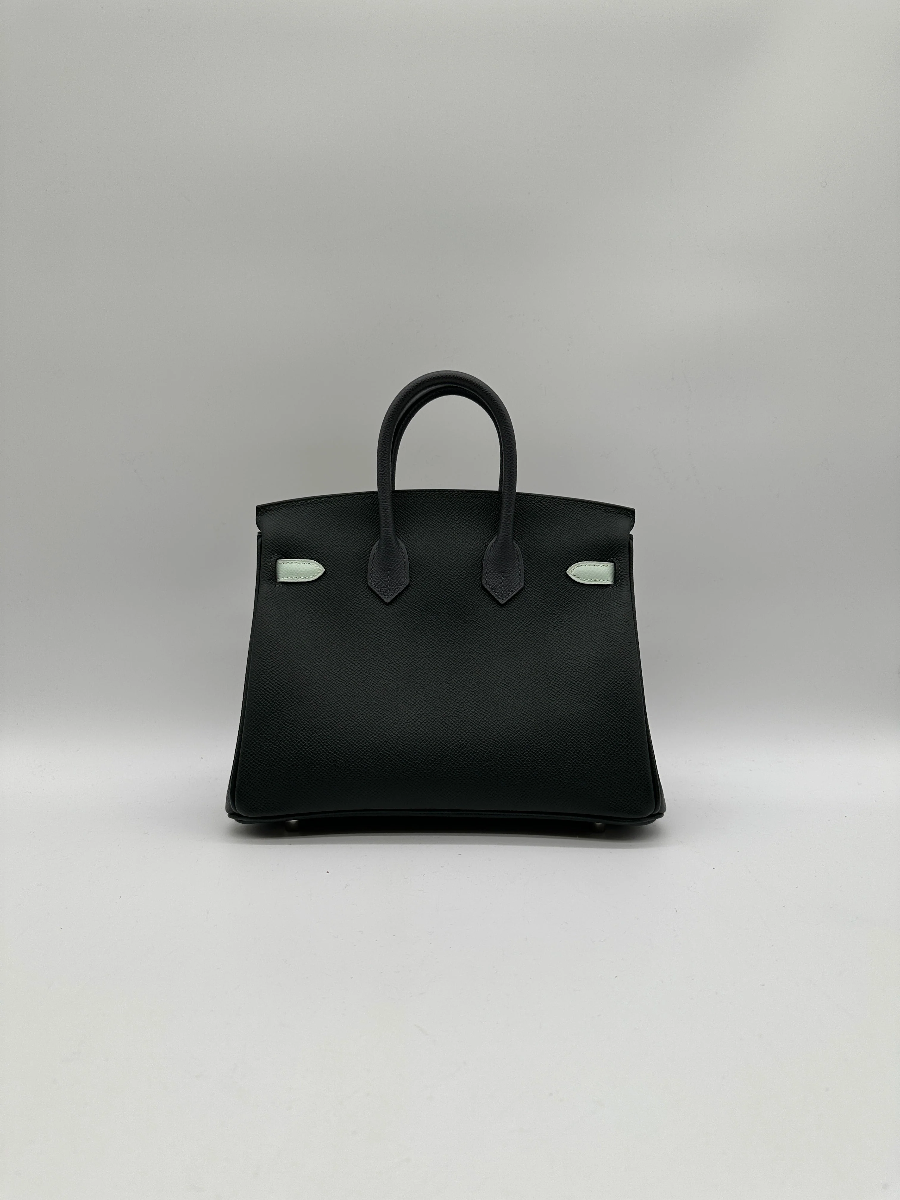 Hermès Birkin 25 Tricolor Vert Fonce / Vert Peppermint / Ardoise Epsom Palladium Hardware