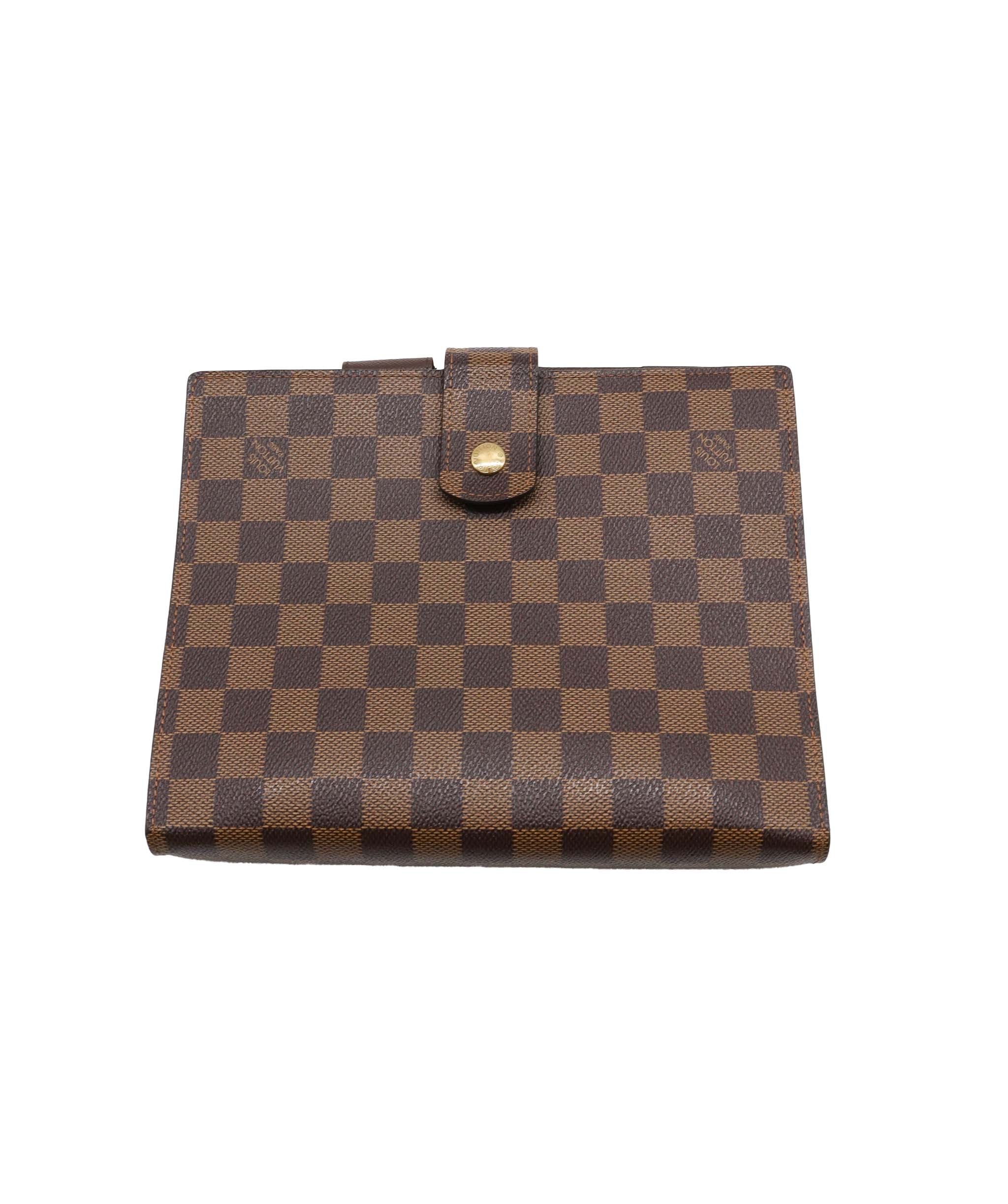 LOUIS VUITTON Damier Ebene Agenda GM Day Planner Cover R20009 LV Auth 28663A DXBV0064