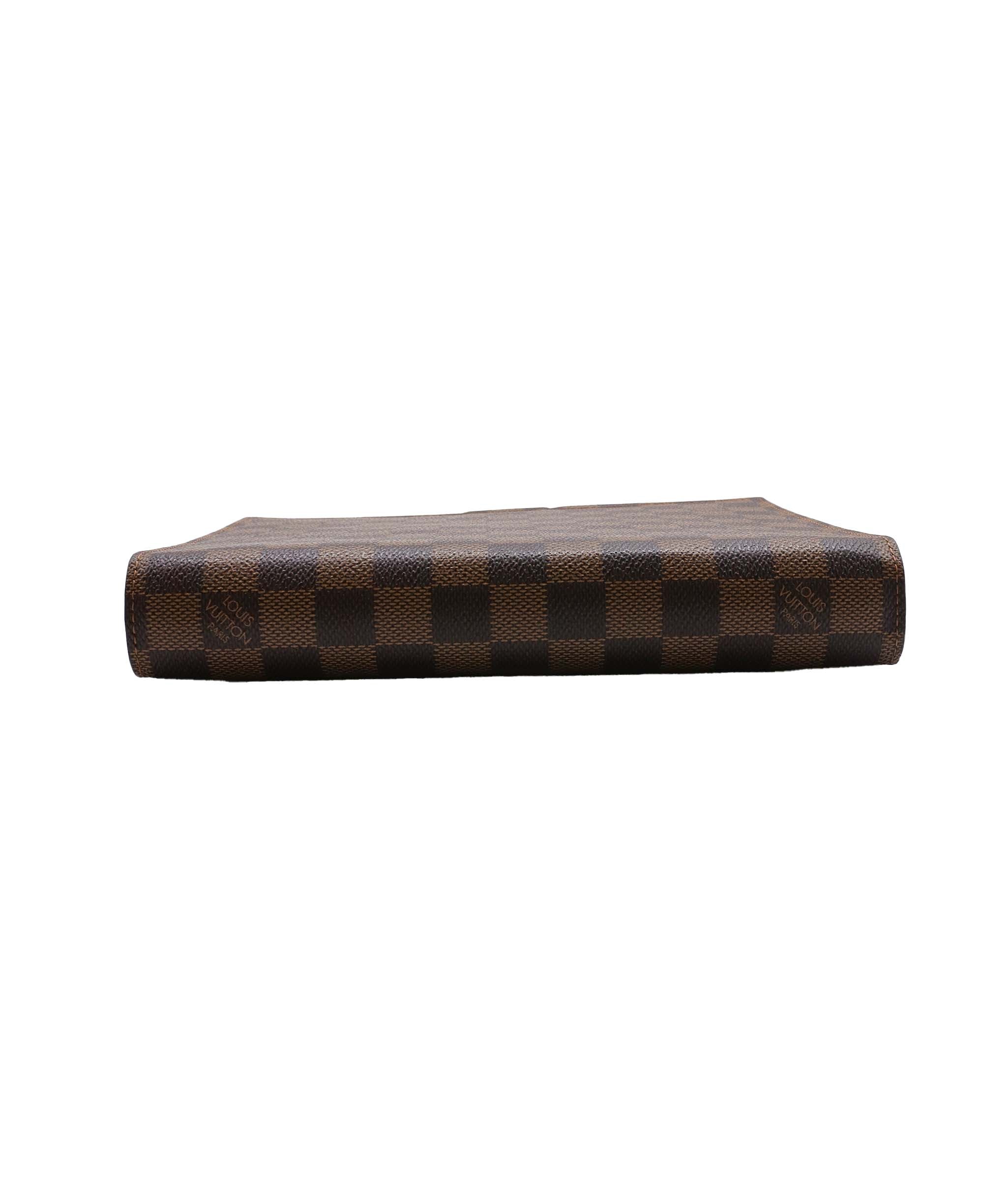 LOUIS VUITTON Damier Ebene Agenda GM Day Planner Cover R20009 LV Auth 28663A DXBV0064