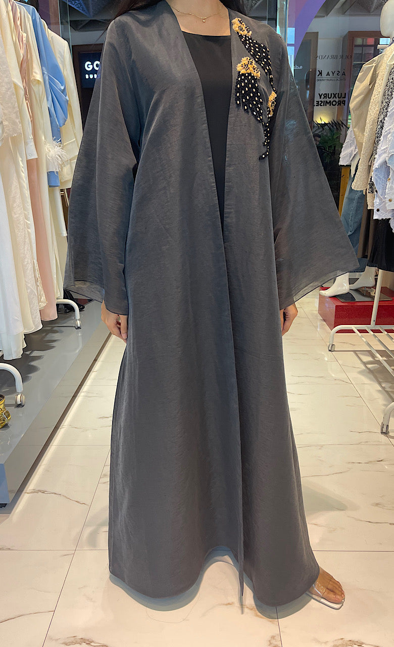 OPEN FRONT EVENING ABAYA (عباية) “VEGA”