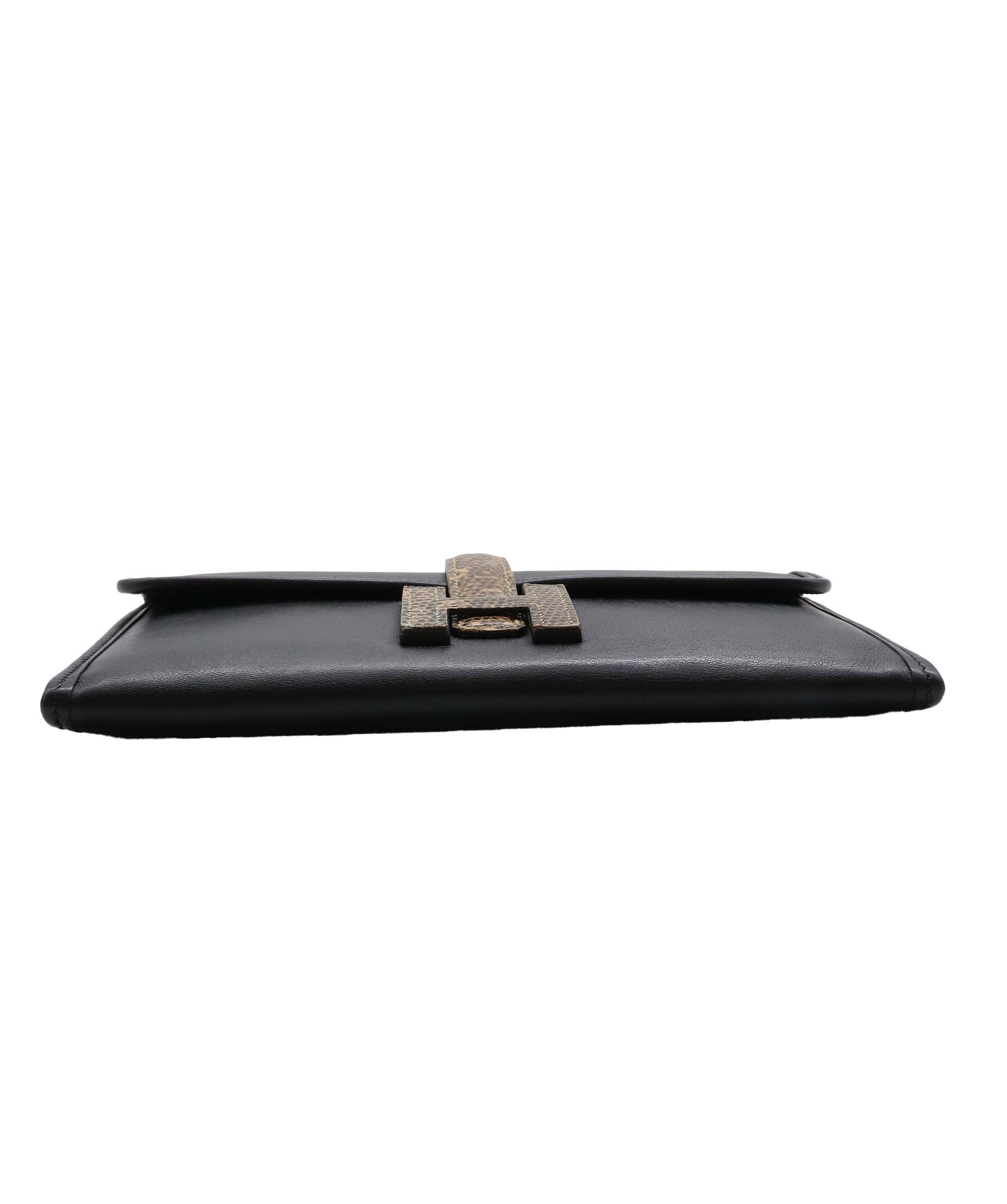 HERMES Jige Elan Clutch Bag  Leather - DXBS1342