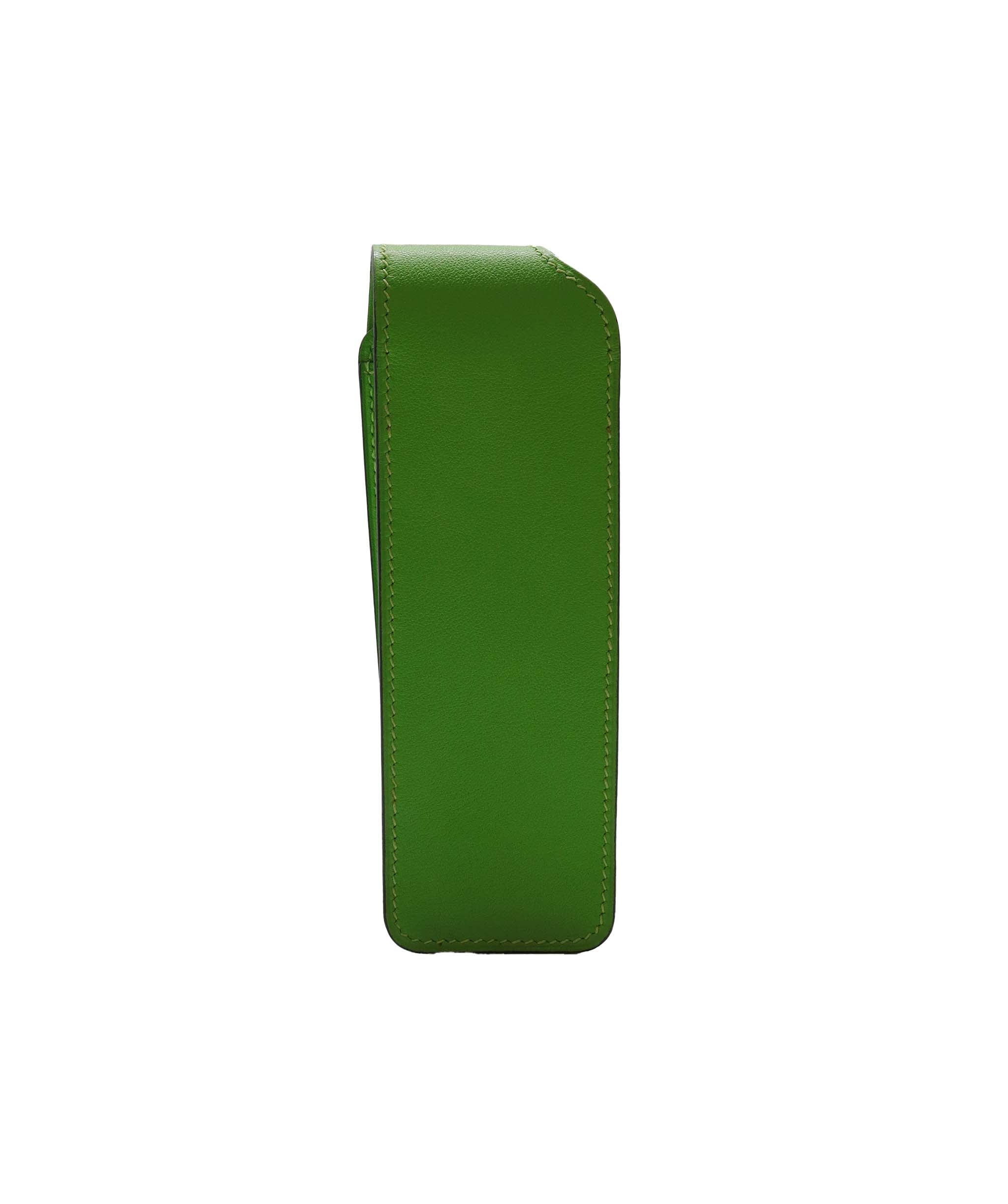 Hermes Pencil Case Veau Gulliver Apple Green - DXBS1346