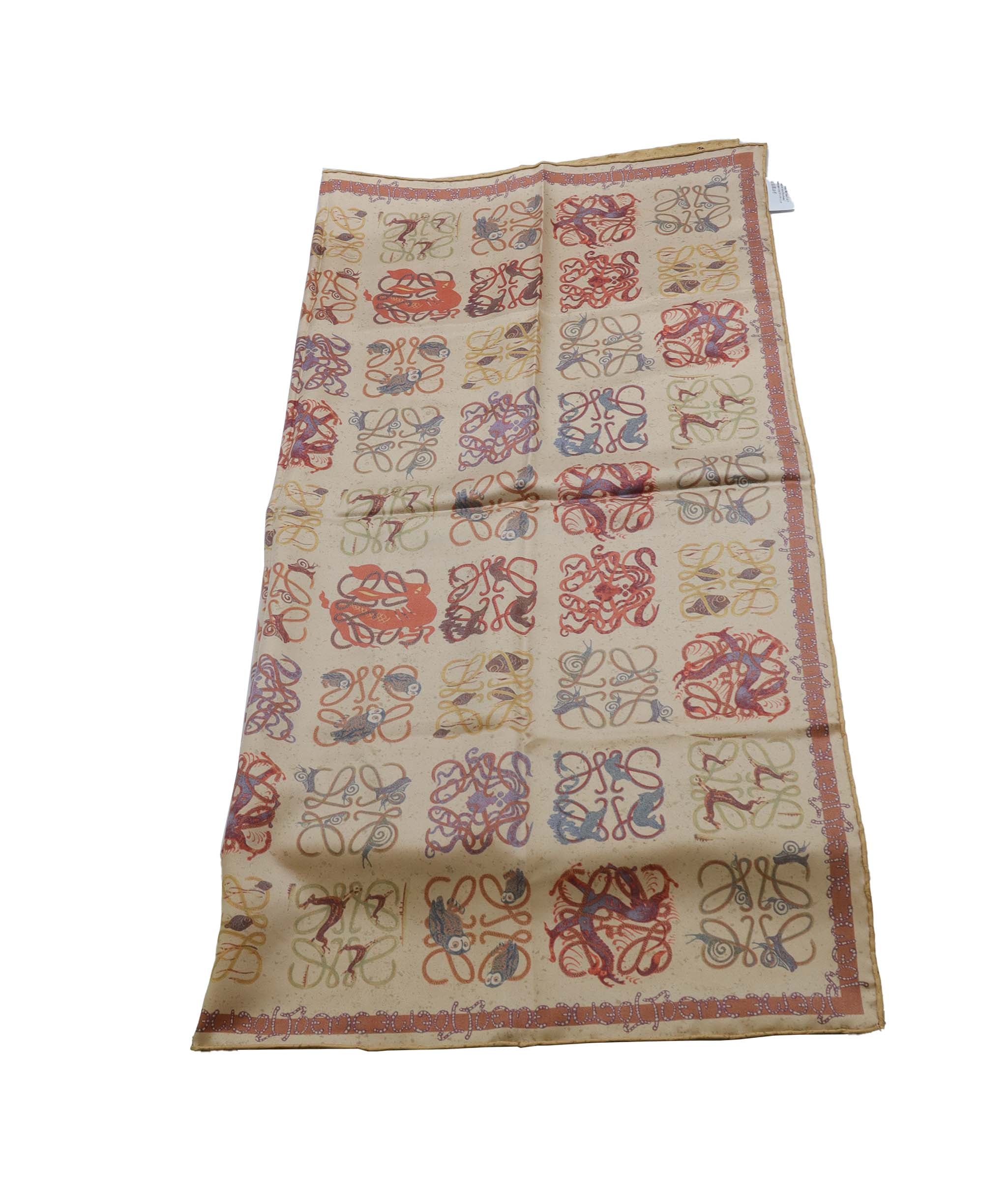 Loewe Brown Animal scarf - DXBS1114