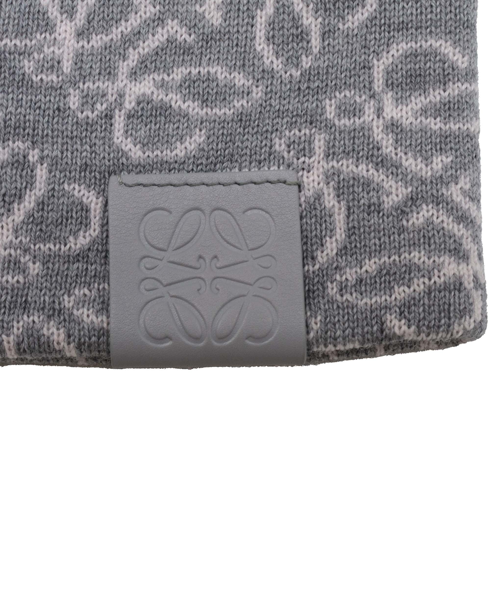 Loewe Grey Anagram Wool Hat - DXBS1121