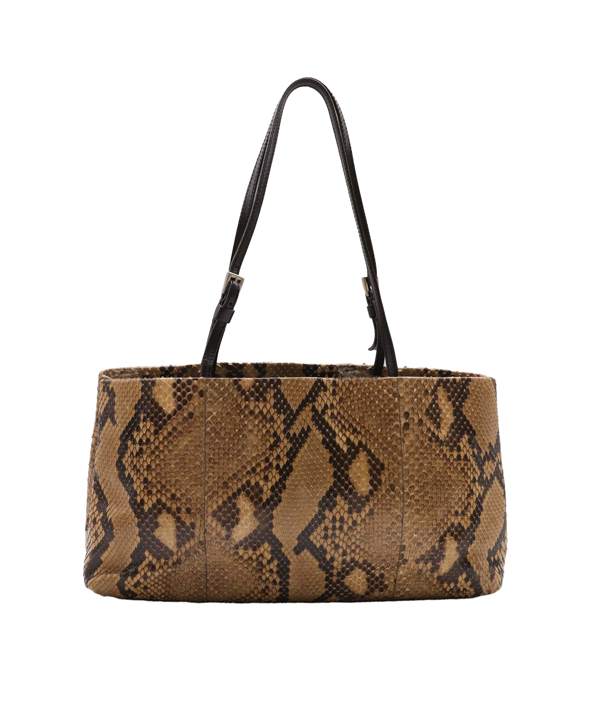 Prada Exotic Mini Tote Bag Brown - DXBS1285