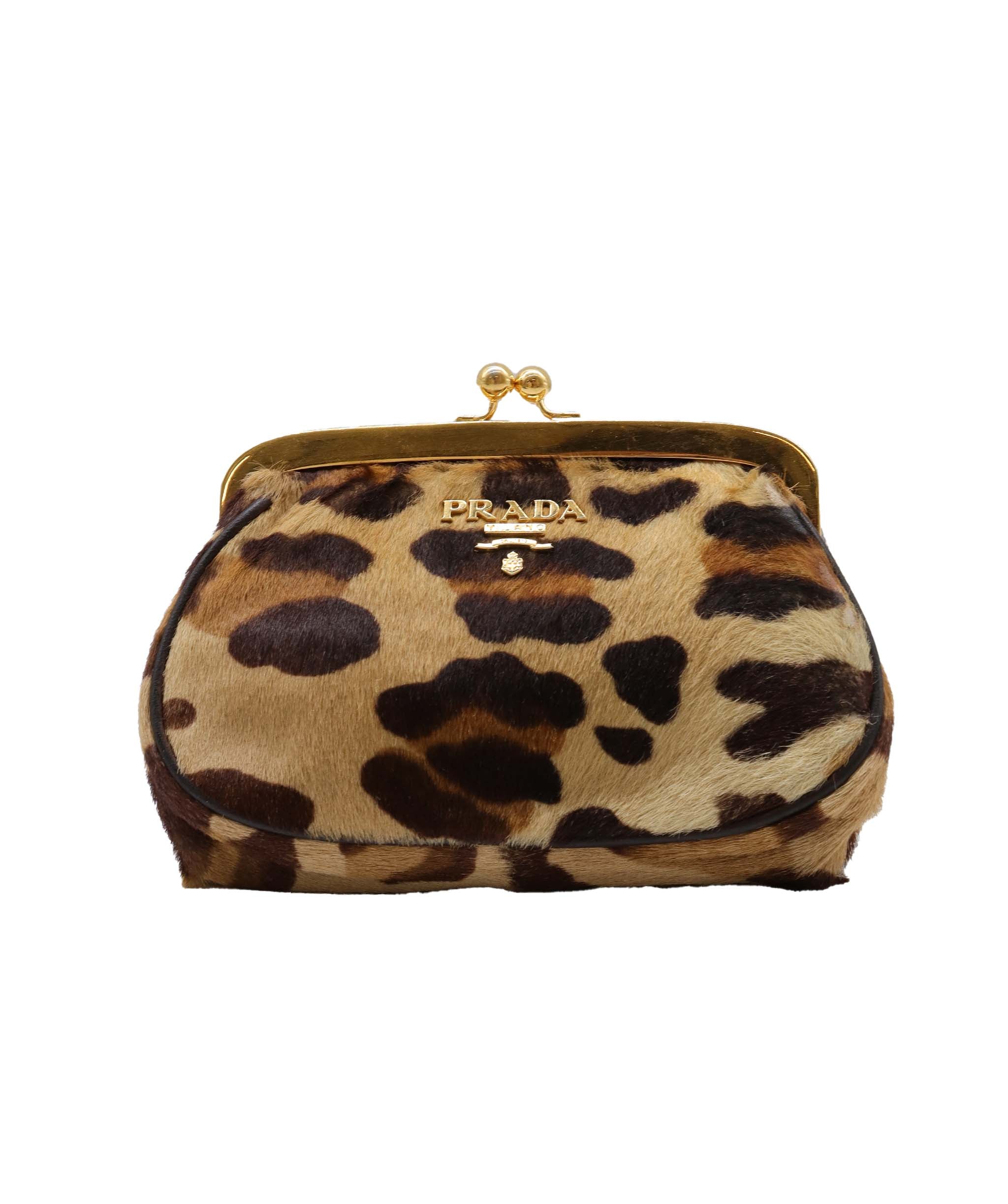 Prada Leopard Calf Hair Coin Purse  DXBS1273