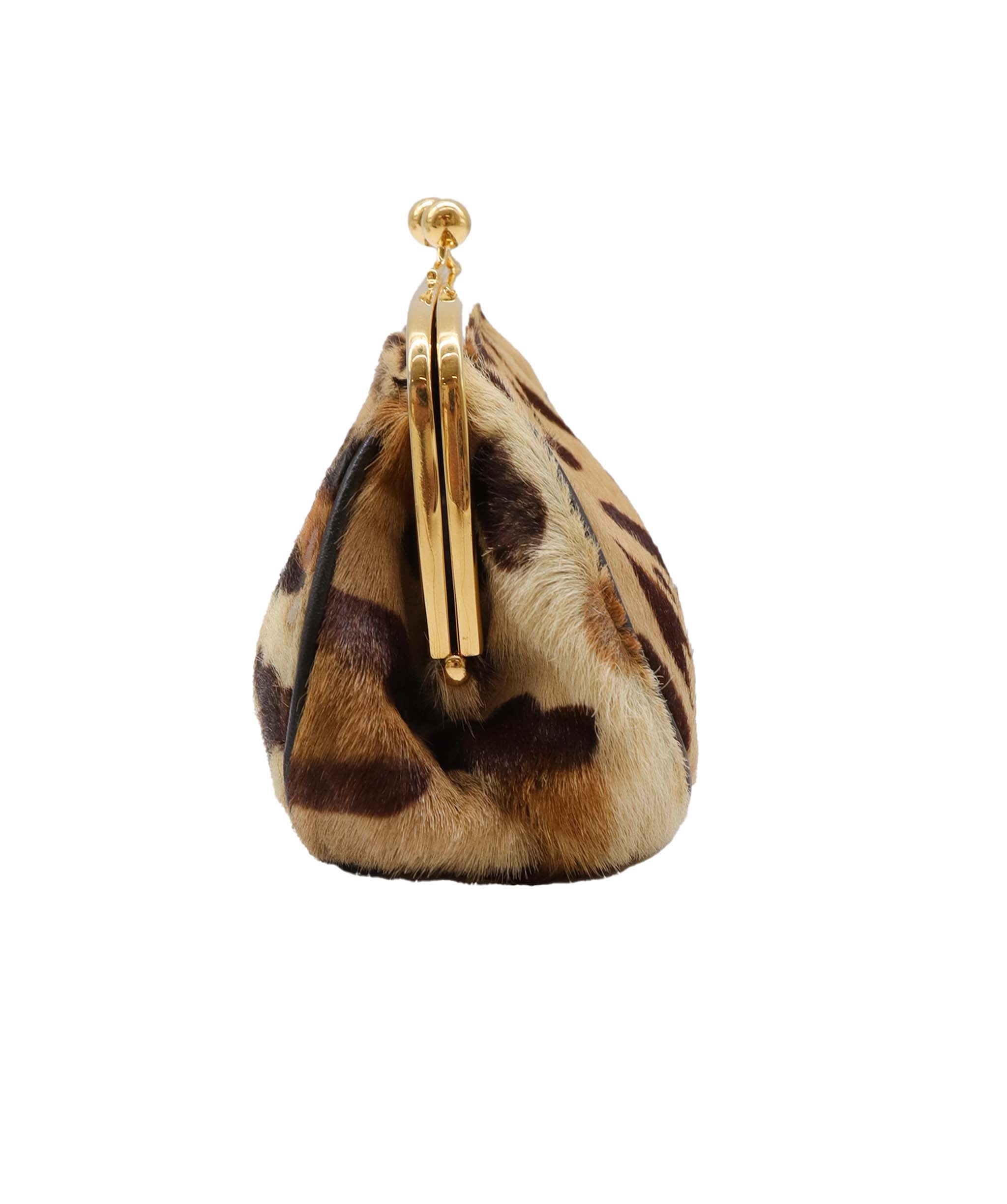 Prada Leopard Calf Hair Coin Purse  DXBS1273