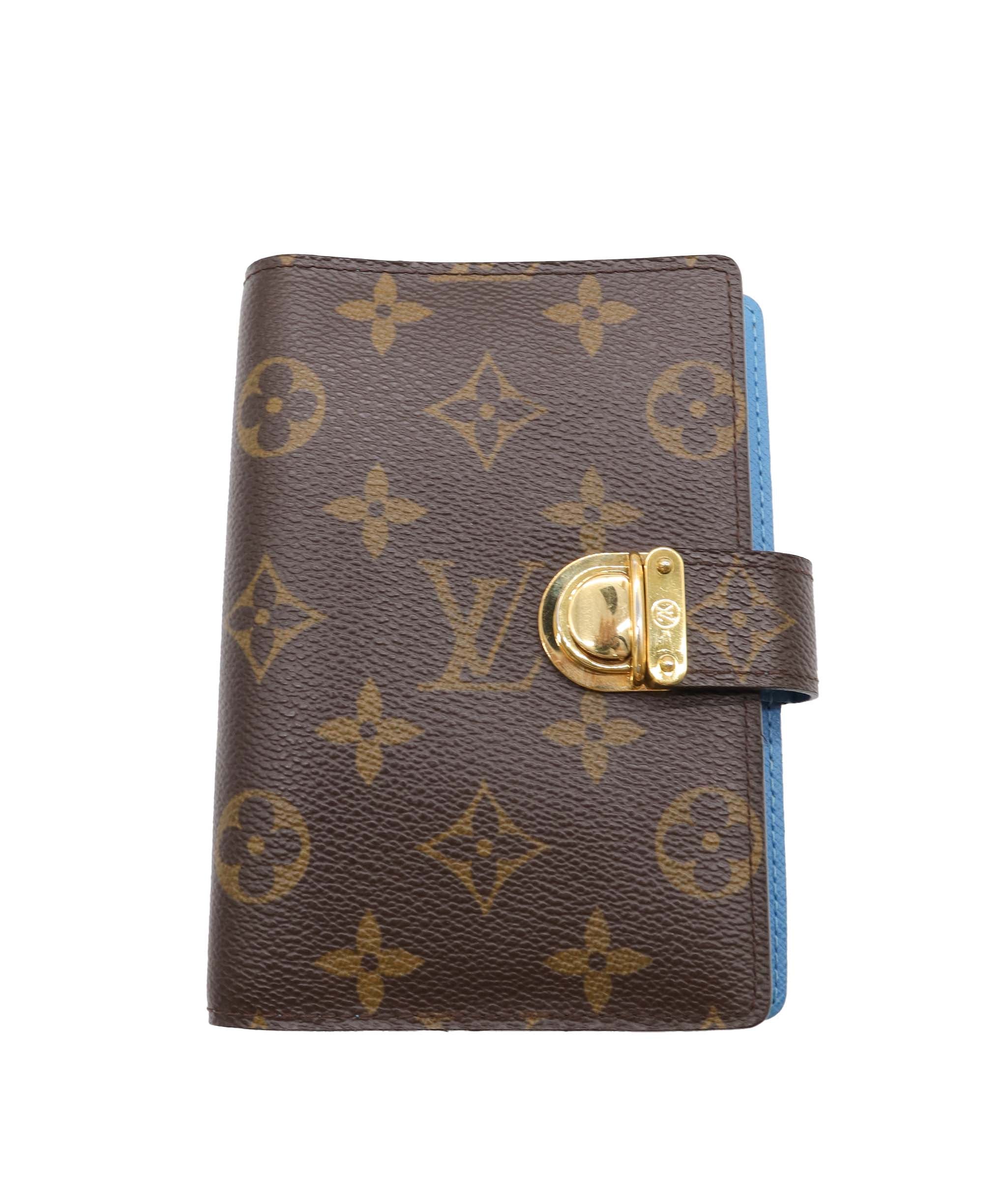 LOUIS VUITTON Monogram Agenda Koala PM Day Cover Blue R21014 LV Auth 84989 DXBV0081