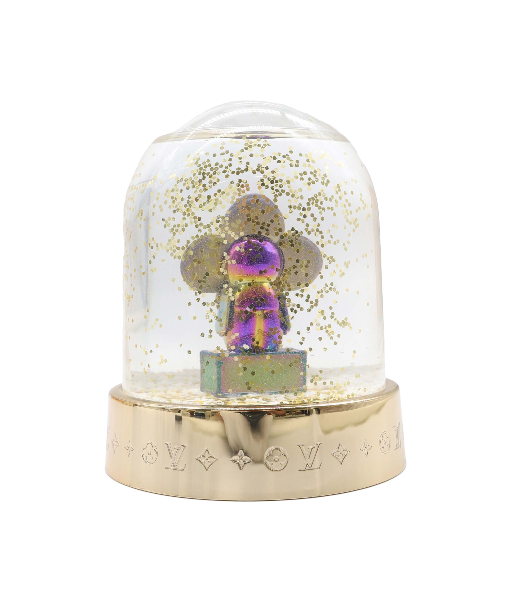 LOUIS VUITTON Vivienne Snow Globe VIP Limited Clear Gold R97453 LV Auth 53406A DXBV0069