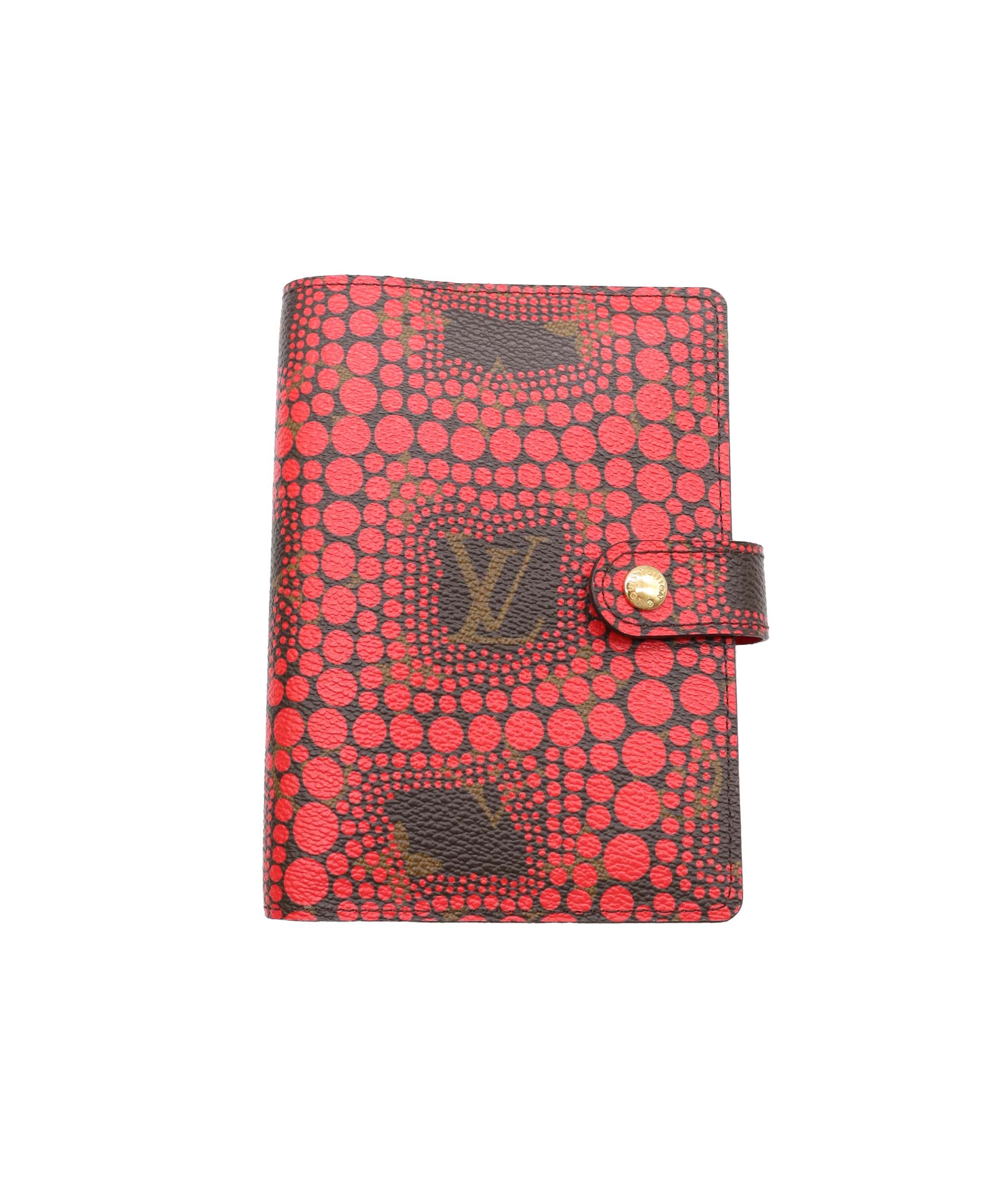 Louis Vuitton Yayoi Kusama Agenda PM Day Planner Cover Red R21132 LV Auth 88054 DXBV0091