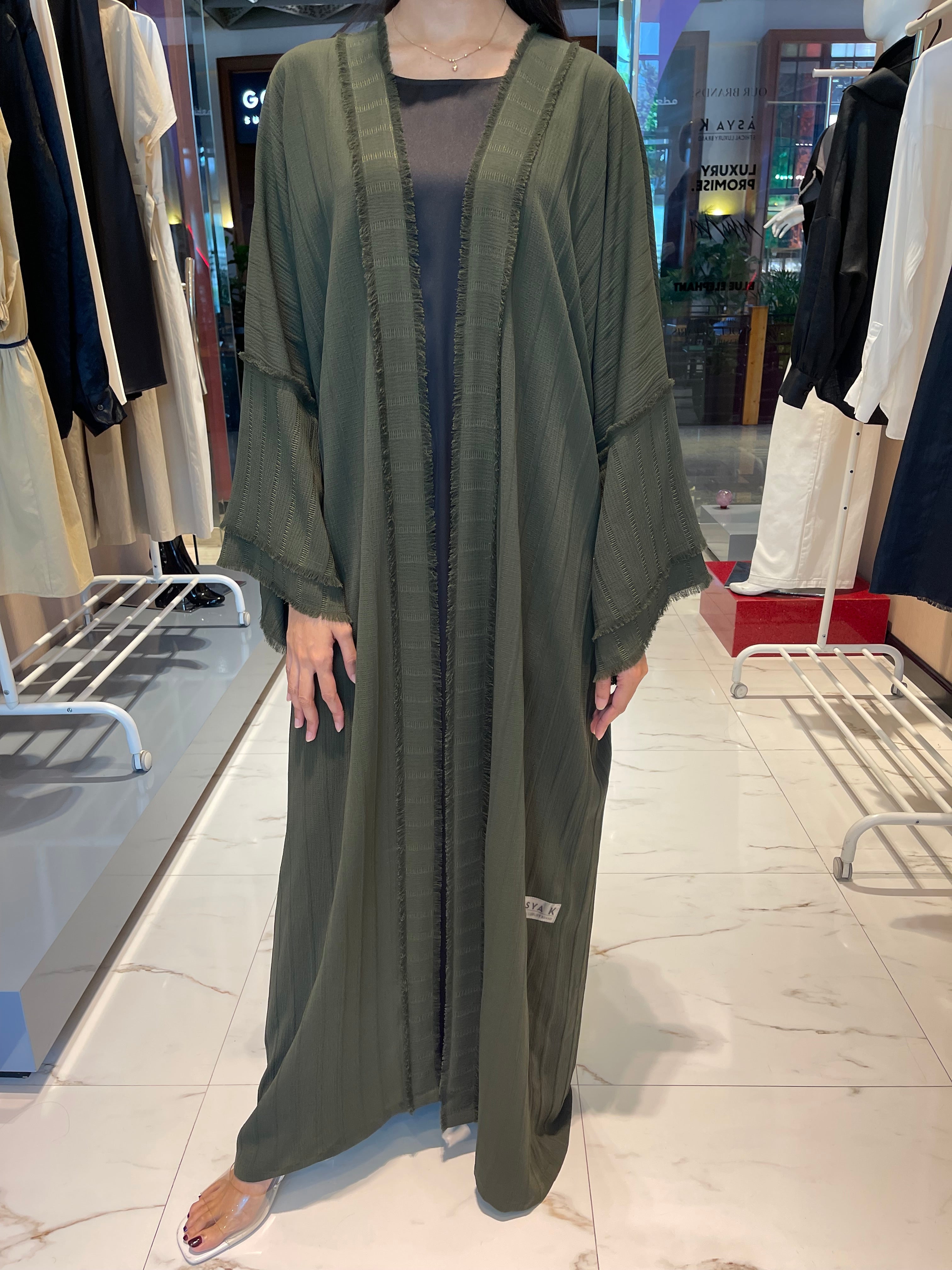 OPEN FRONT ABAYA (عباية) ”STRAWBERRY”