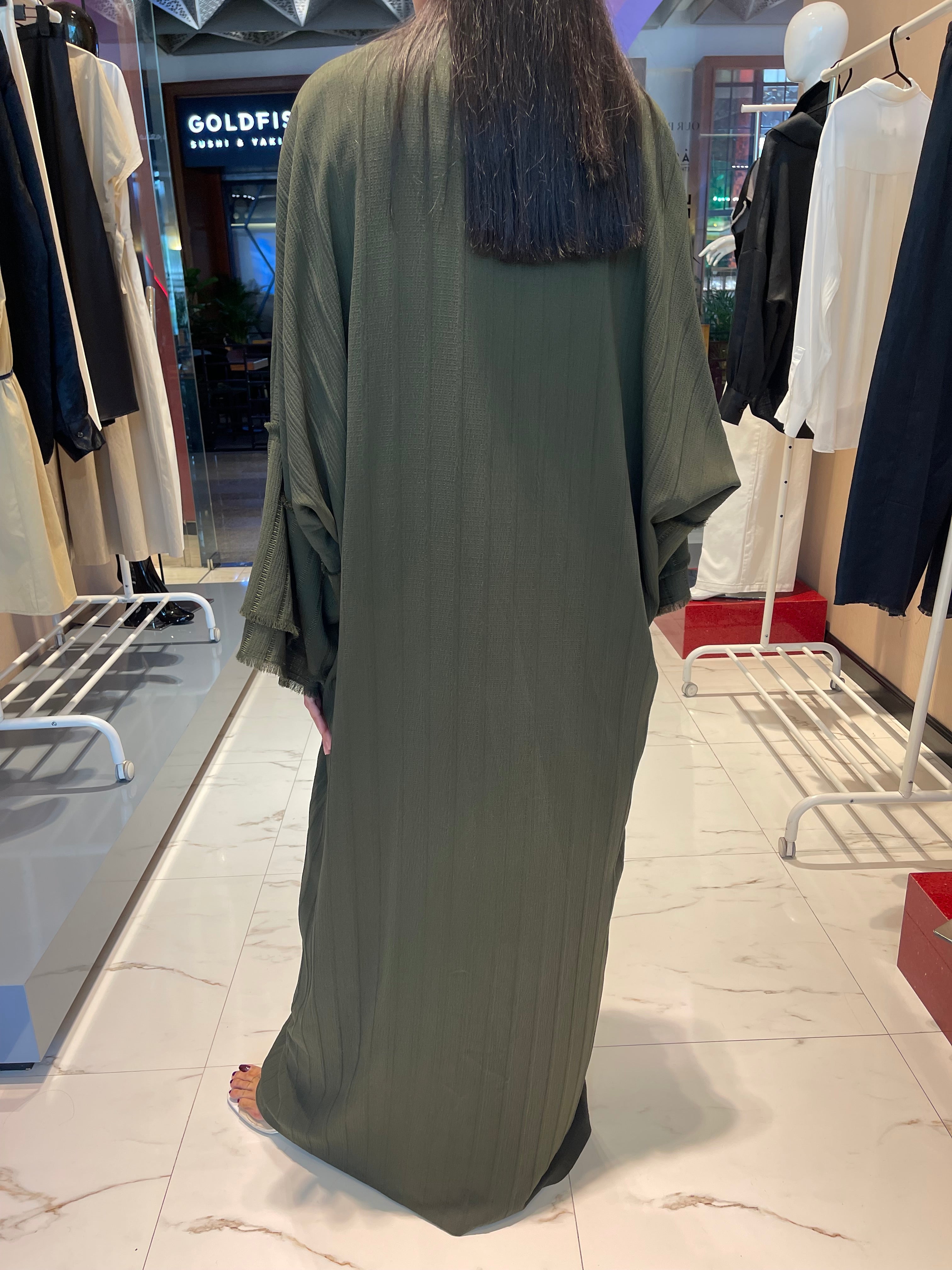 OPEN FRONT ABAYA (عباية) ”STRAWBERRY”