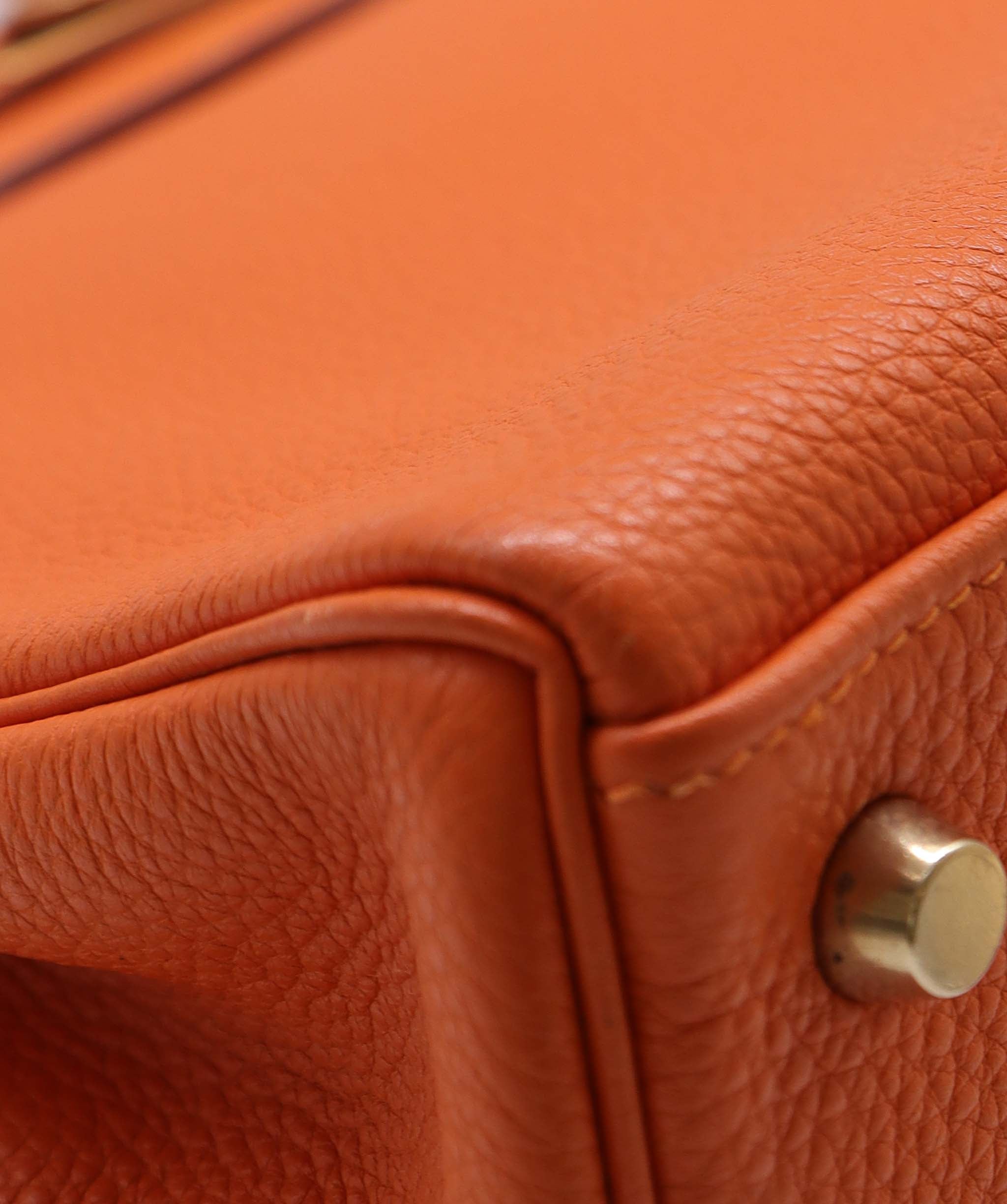 HERMES KELLY 32 RETOURNE ORANGE TOGO HAND SHOULDER BAG □E GHW DXBS2715