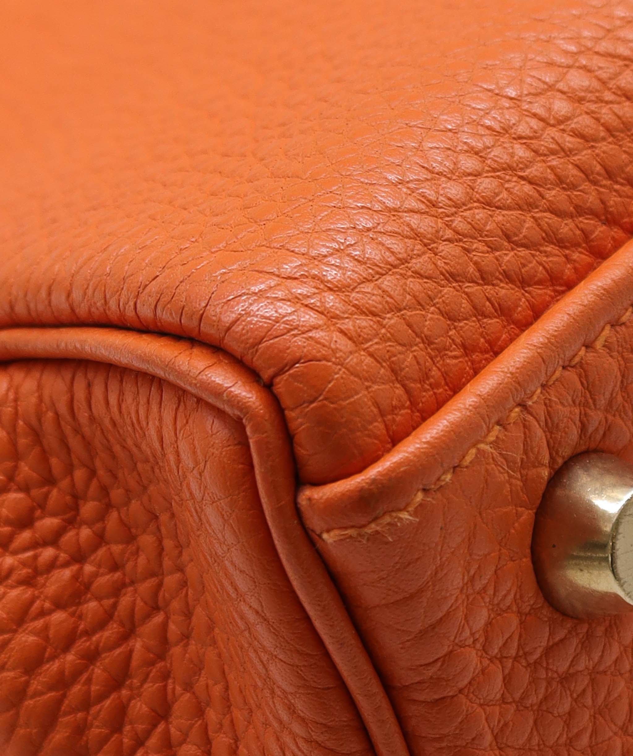 HERMES KELLY 32 RETOURNE ORANGE TOGO HAND SHOULDER BAG □E GHW DXBS2715