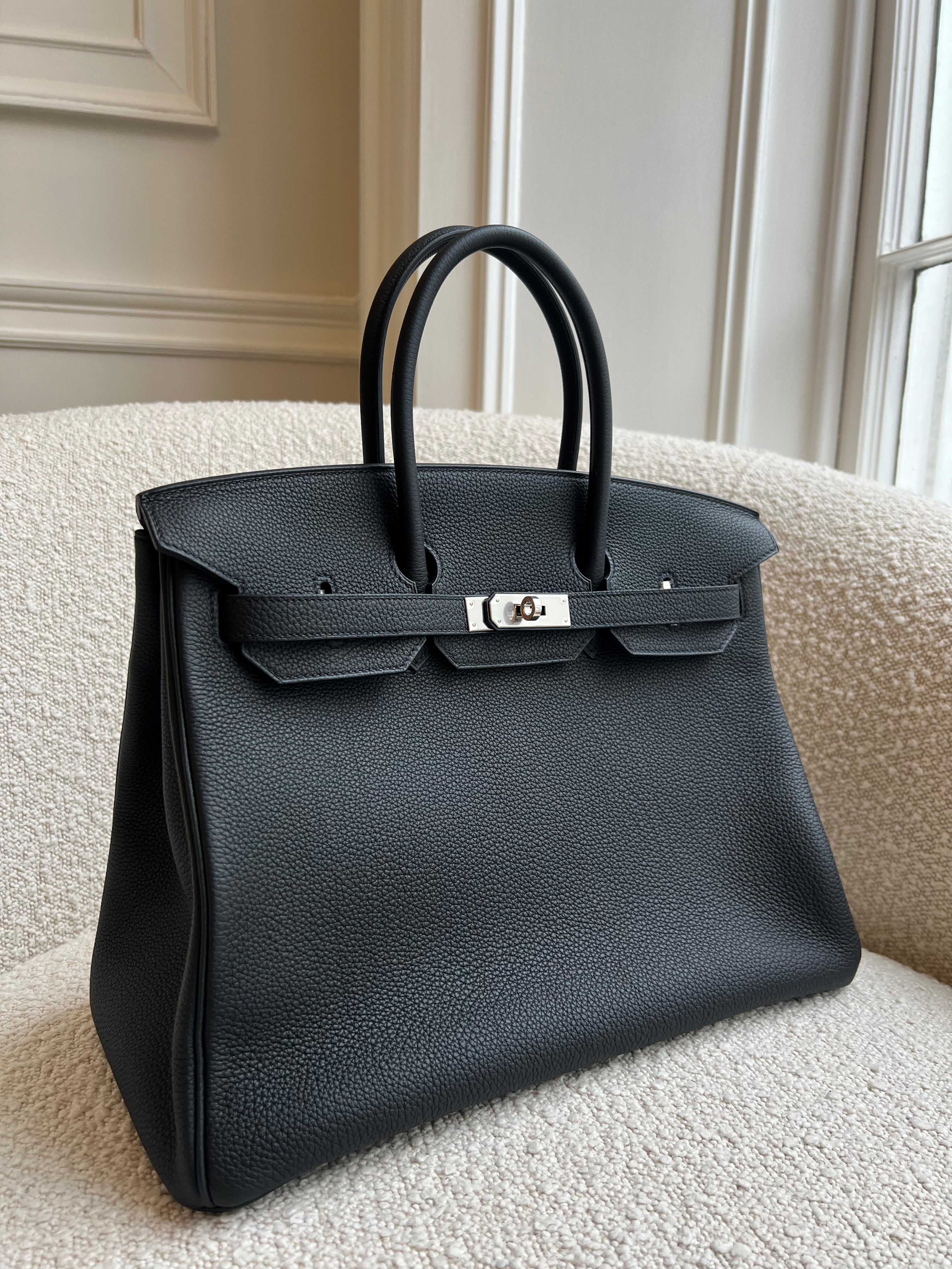 HERMÈS BIRKIN 35CM BLACK Togo Leather with Palladium Hardware