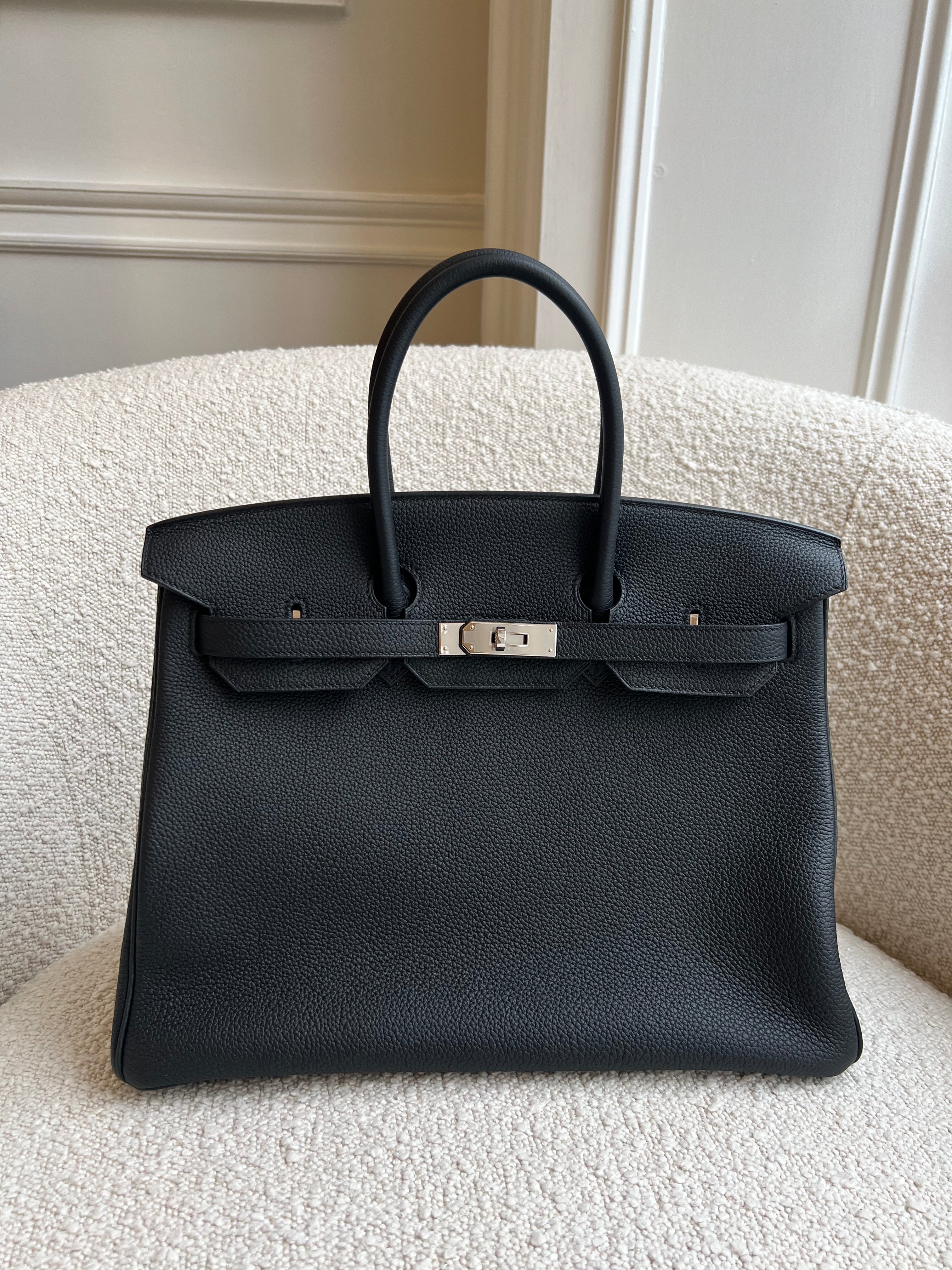 HERMÈS BIRKIN 35CM BLACK Togo Leather with Palladium Hardware