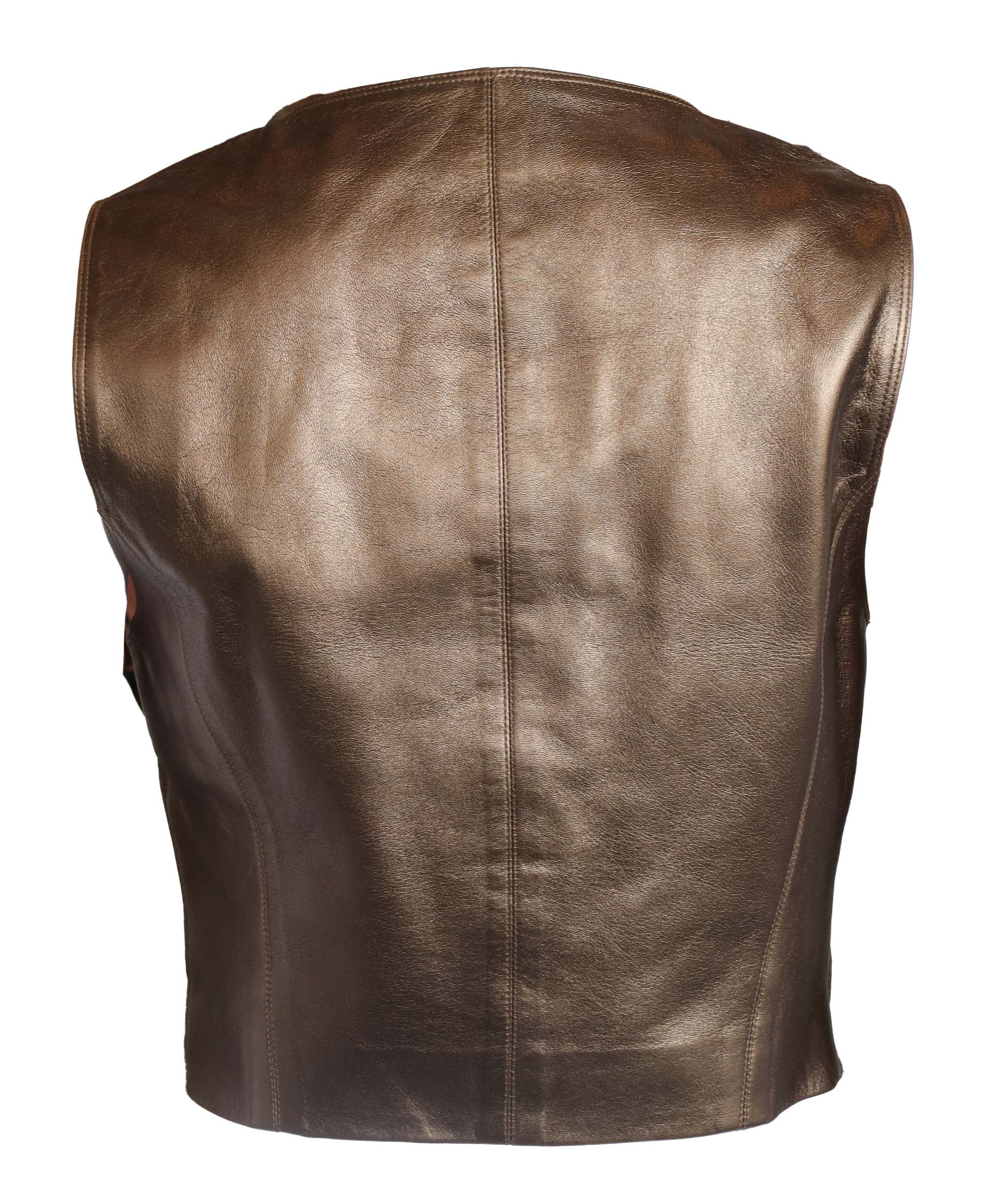 Chanel 94A Cropped Leather Vest Bronze DXBS1448