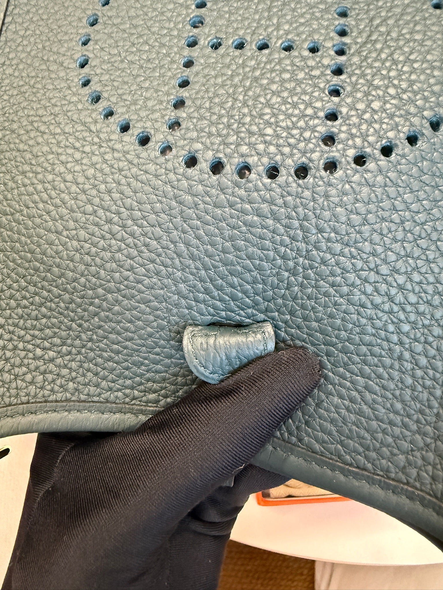 Hermès Mini Evelyne Clemence Gold Hardware Stamp U – Like New