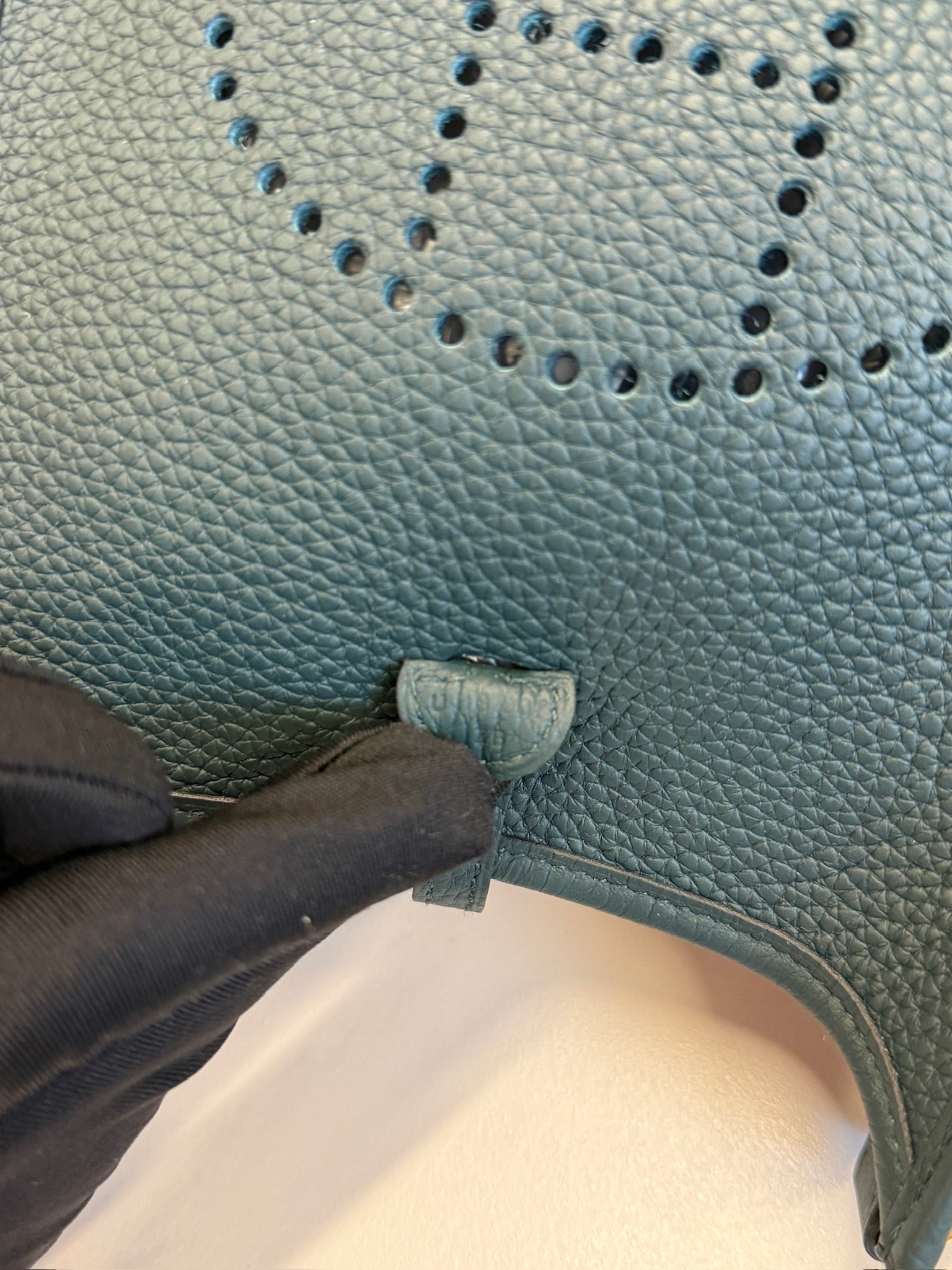 Hermès Mini Evelyne Clemence Gold Hardware Stamp U – Like New