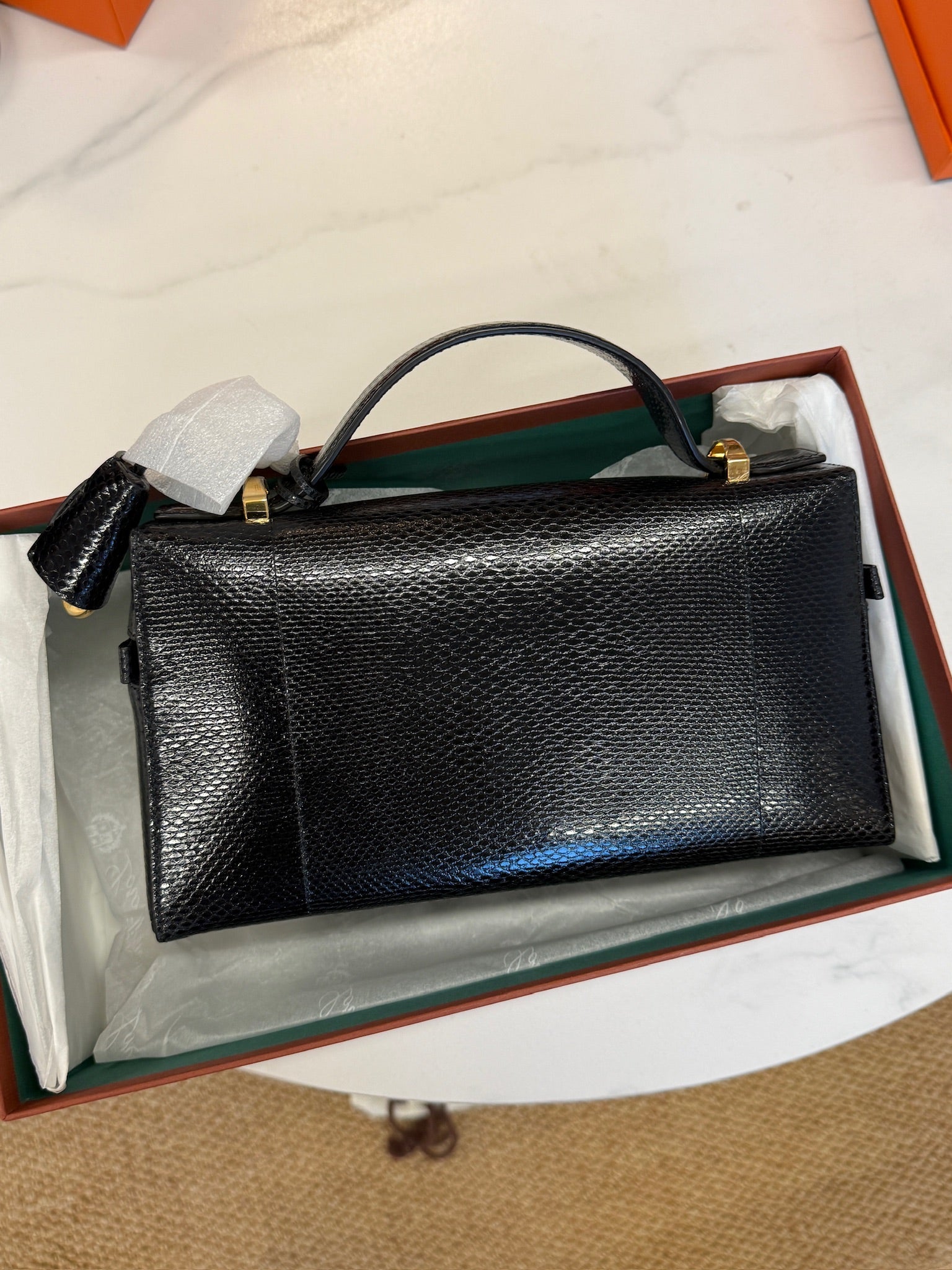 Loro Piana Water Snake Leather Bag L23 Black – Brand New Full Set