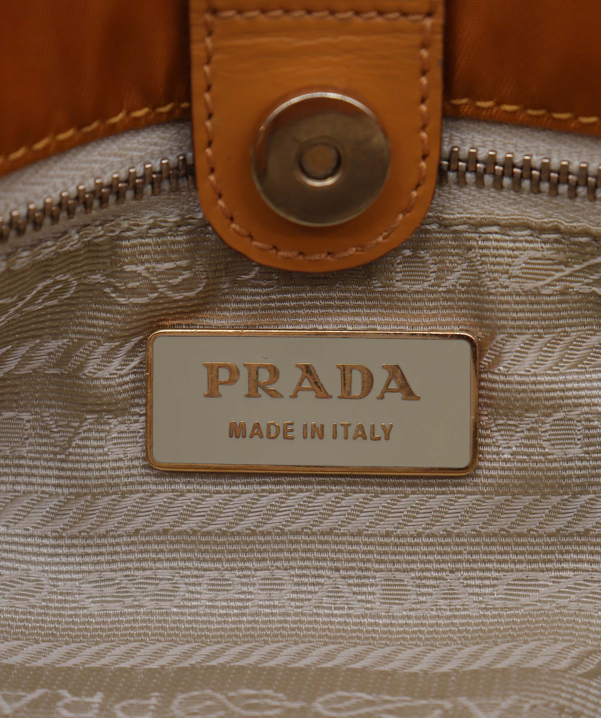 Prada Nylon Mini Tote Bag Orange - DXBS1843