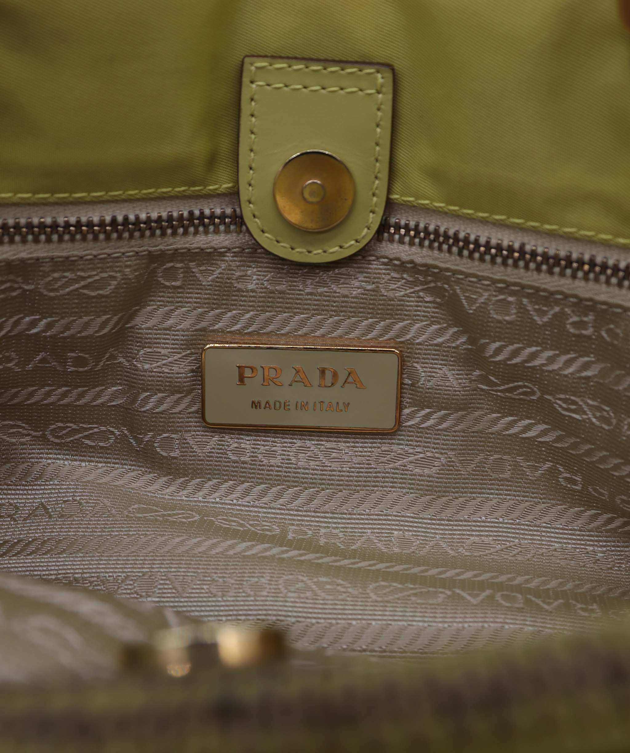 Prada Nylon Mini Tote Bag Yellow - DXBS1844