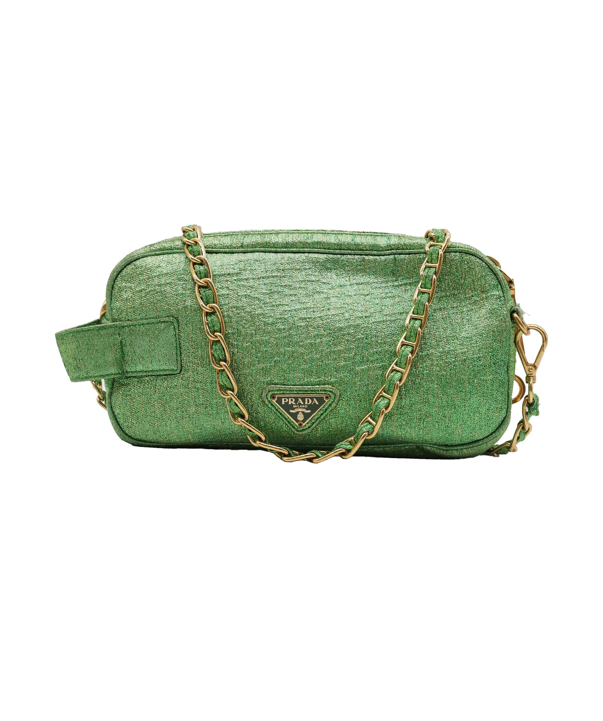 Prada Glitter chain Crossbody Bag Green DXBS1845