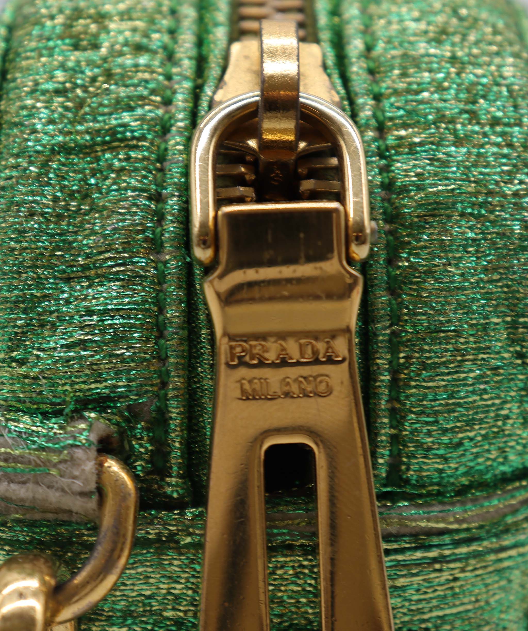 Prada Glitter chain Crossbody Bag Green DXBS1845