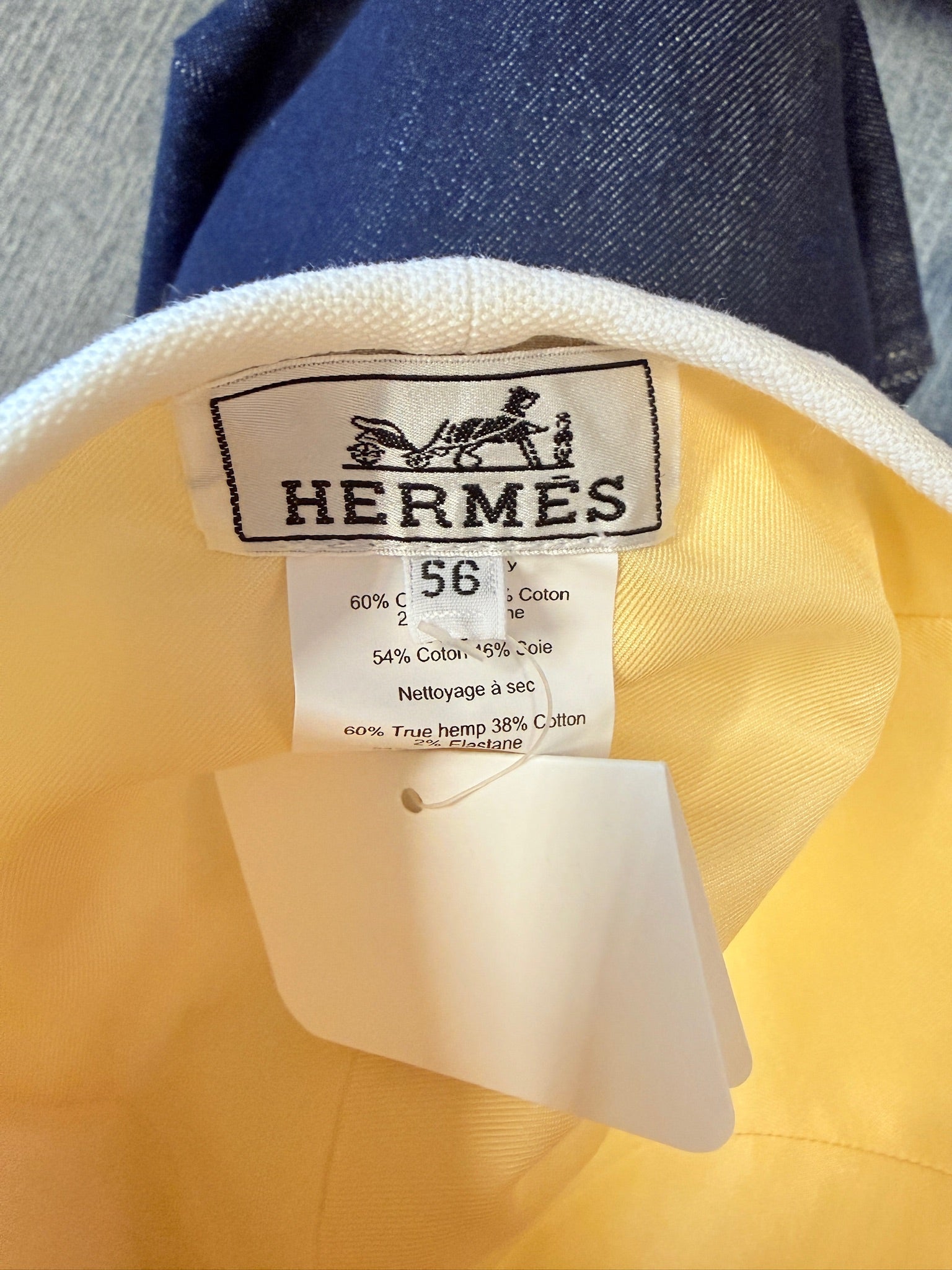 Hermes white hat new size 56