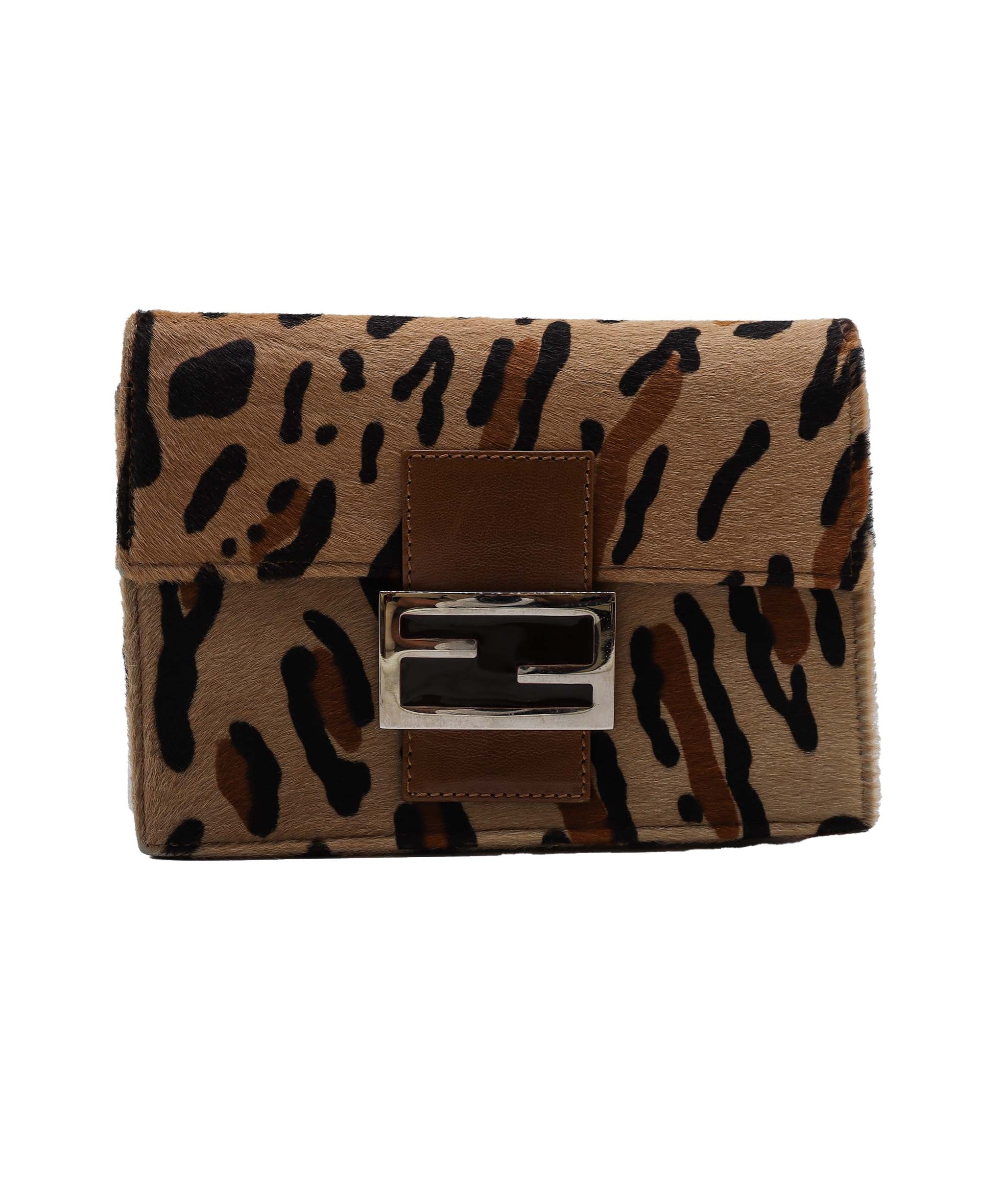 Fendi Leopard Belt Bag Shoulder Bag Calfhair DXBS1814