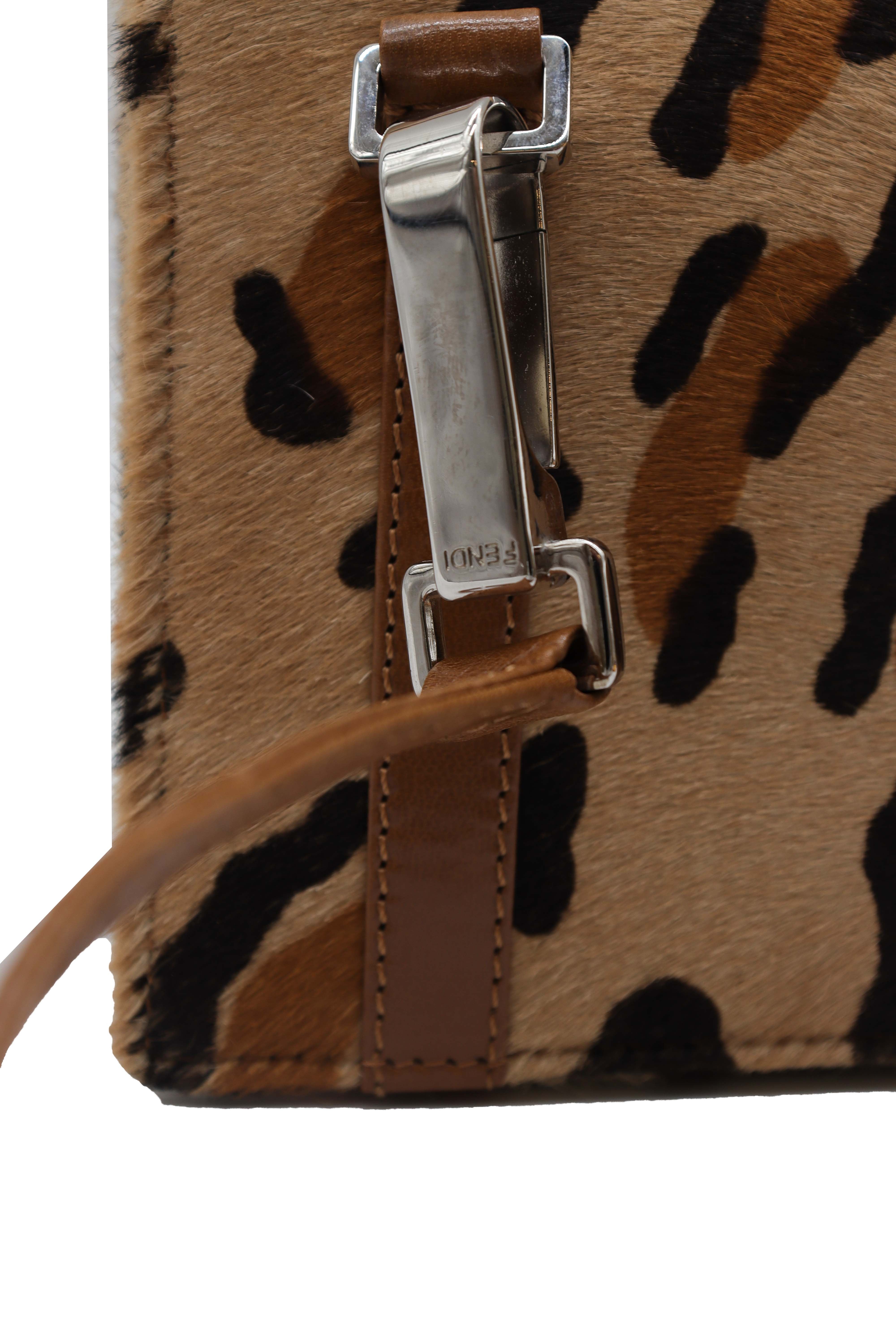 Fendi Leopard Belt Bag Shoulder Bag Calfhair DXBS1814