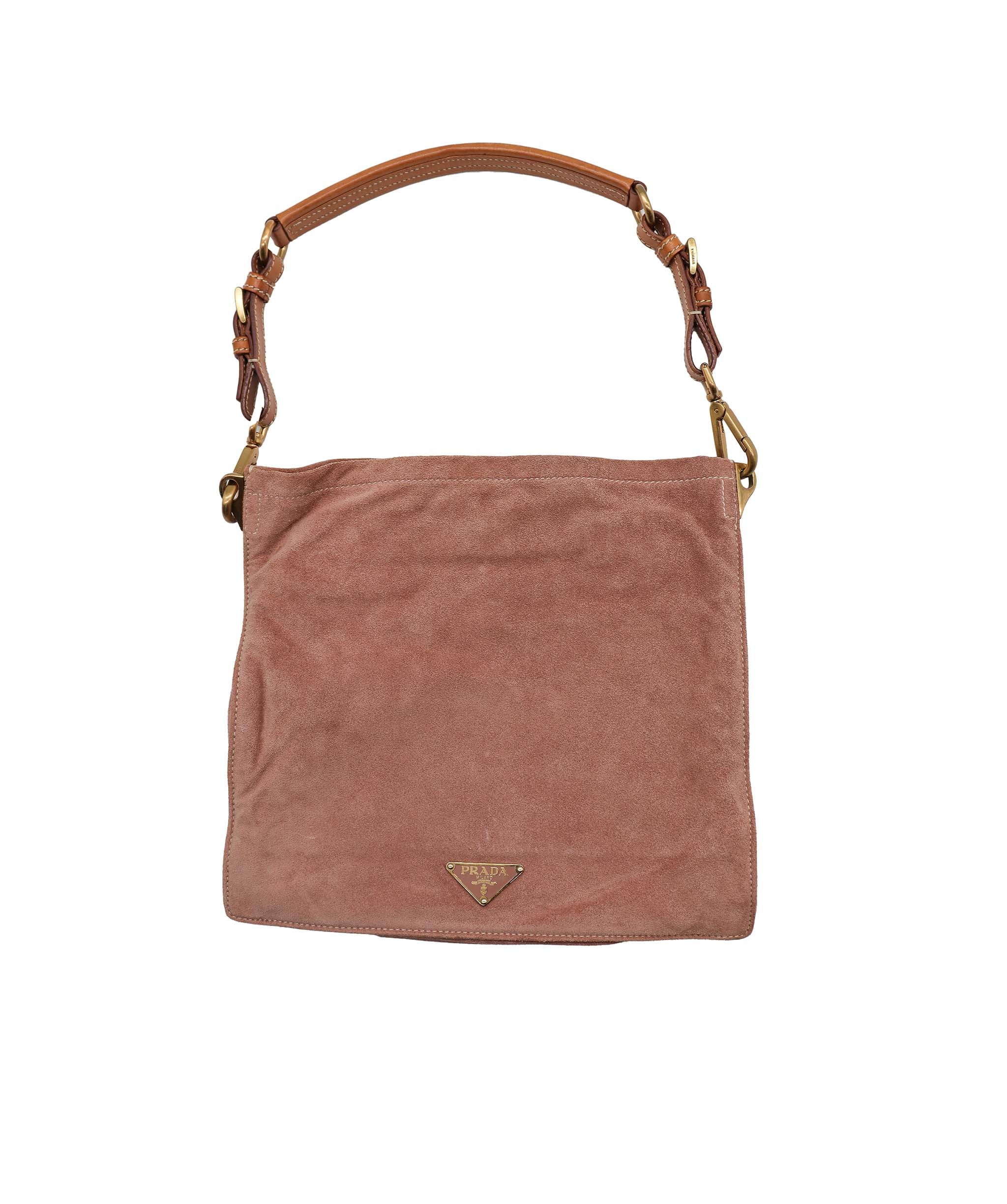 Prada Suede Mini Handbag Pink Beige - DXBS1941