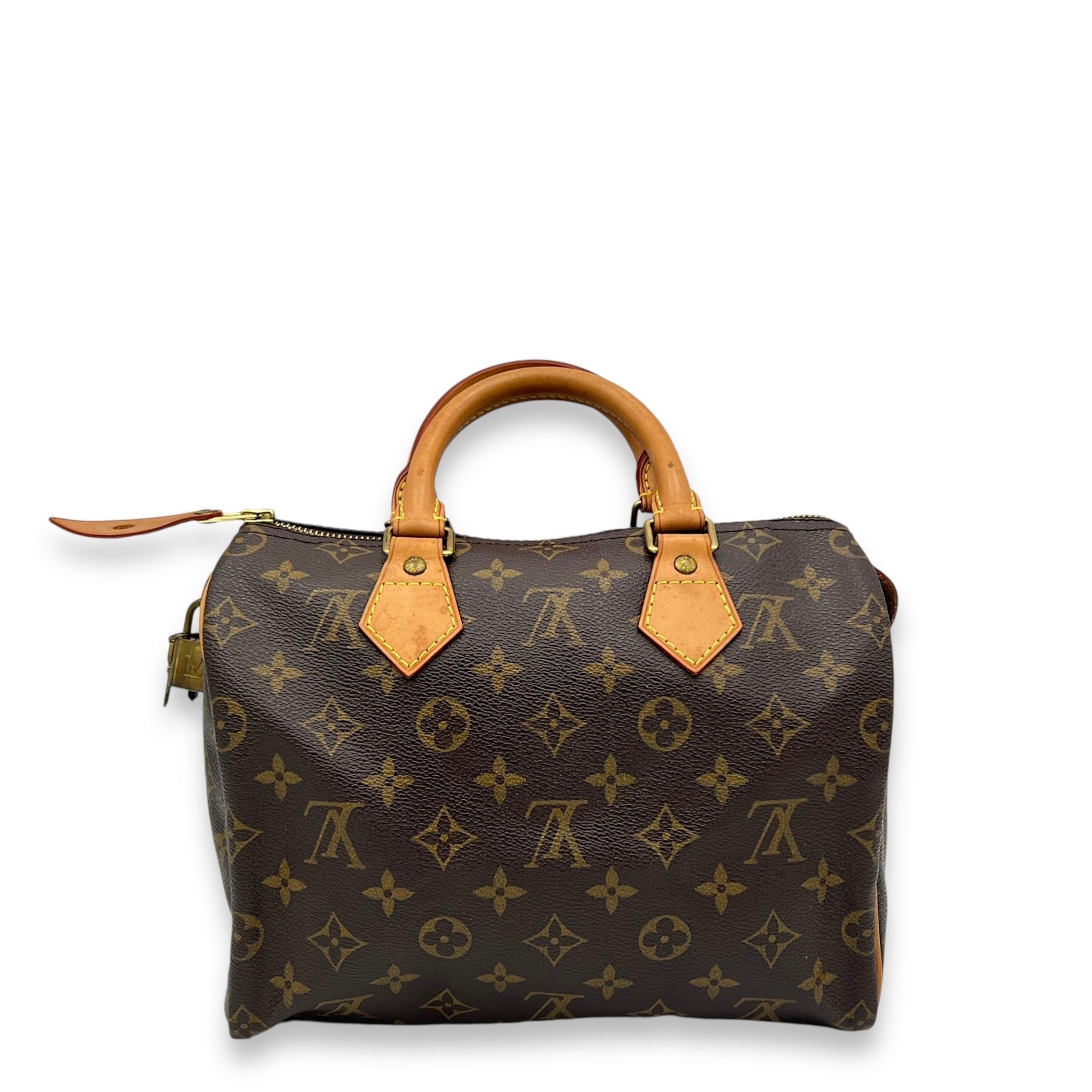 Louis Vuitton Speedy Top Handle Bag 25 Brown in Monogram Coated Canvas, Gold hardware S2410-002055VZ