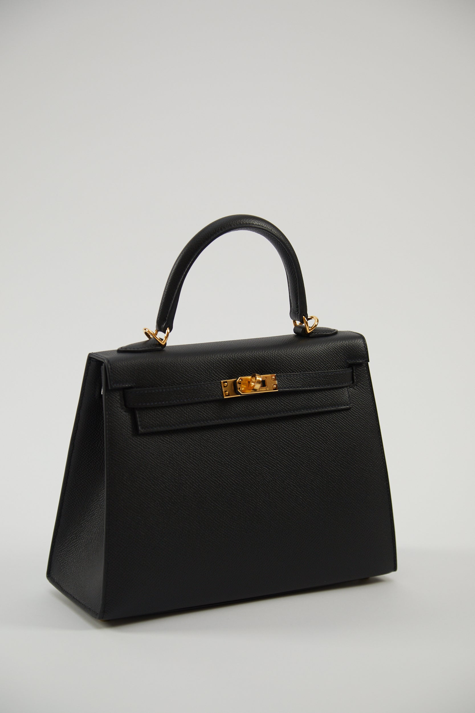 HERMÈS KELLY 25CM BLACK Epsom Leather with Gold Hardware