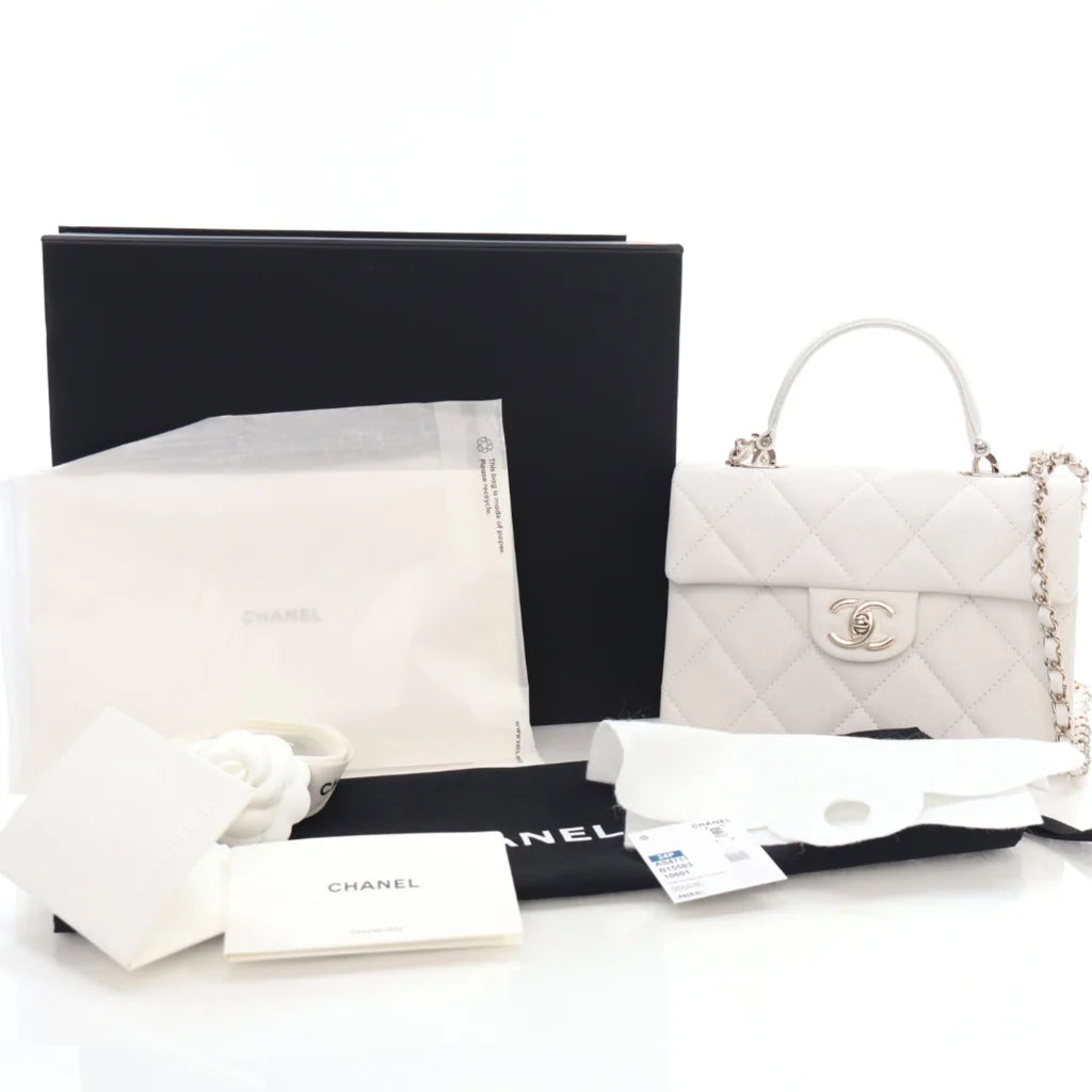 Chanel Retrofit White Caviar L-NI5TLF