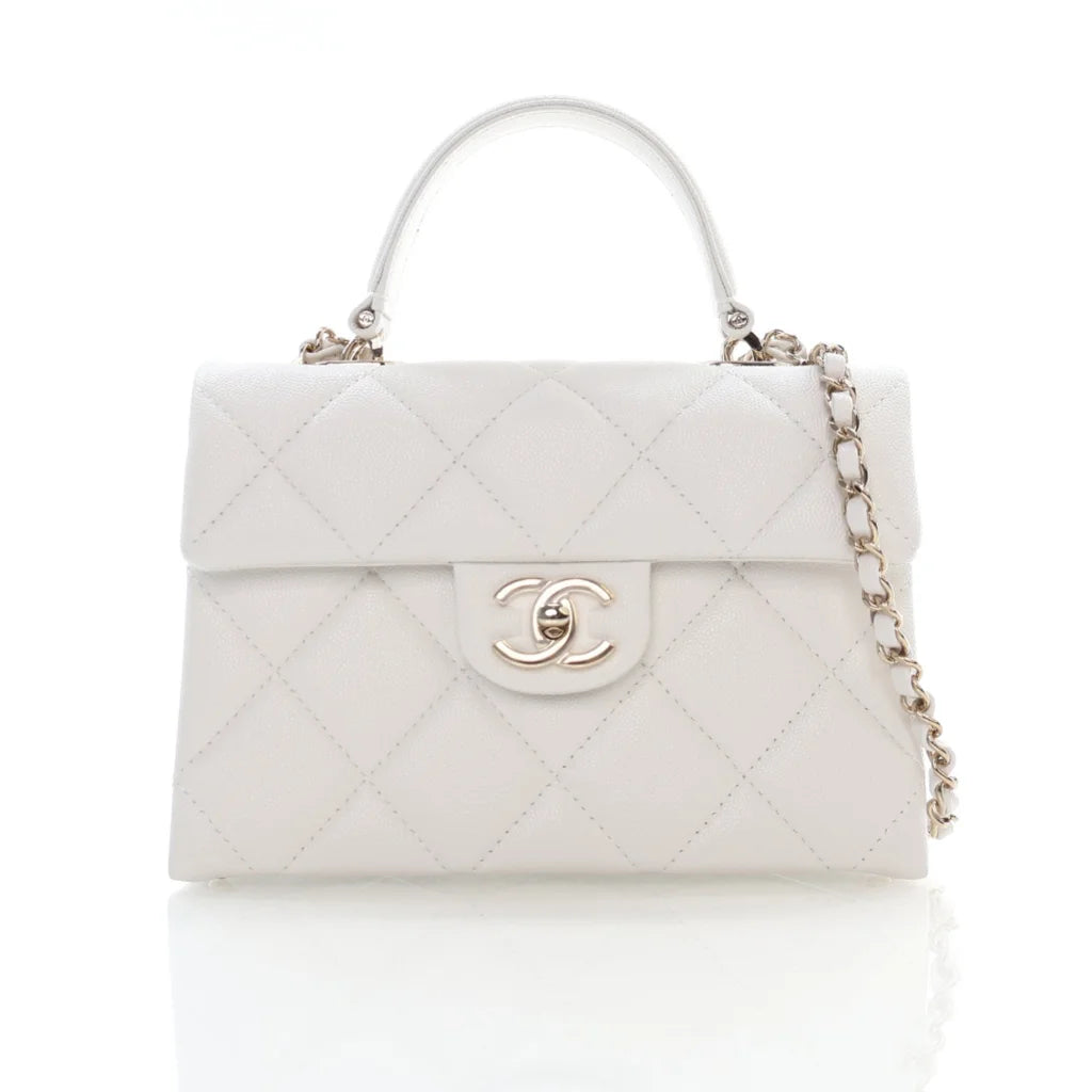 Chanel Retrofit White Caviar L-NI5TLF