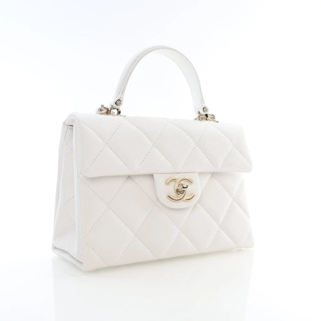 Chanel Retrofit White Caviar L-NI5TLF