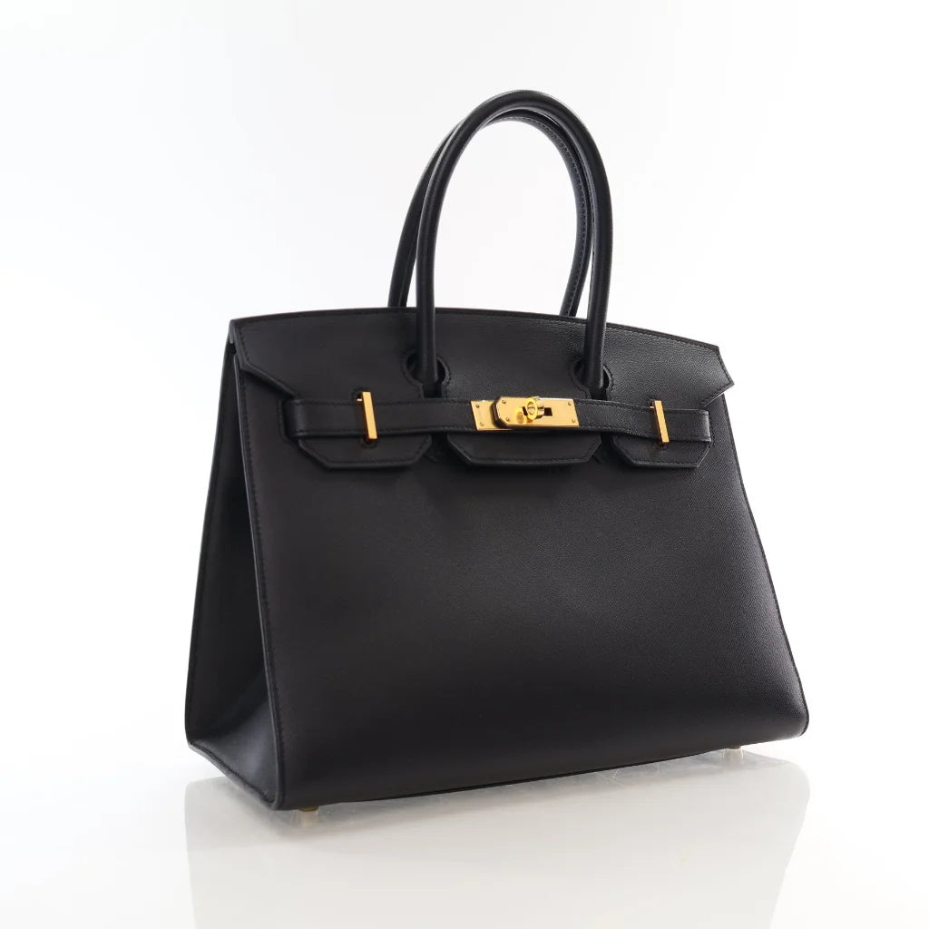 Hermes Noir Madame Birkin 30 Sellier L-OLX77Y