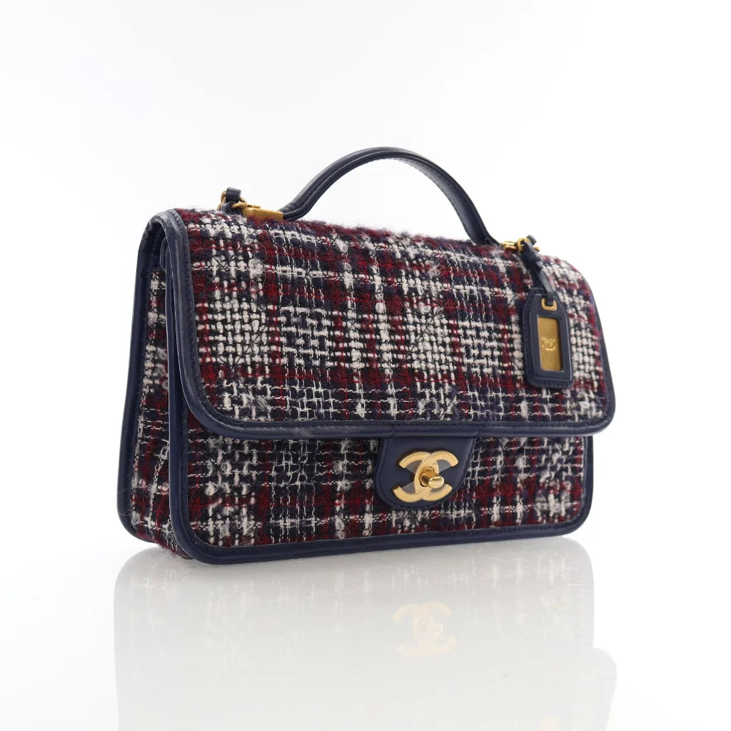 Chanel Small Multicolor Tweed School Memory Flap L-UBBGGN