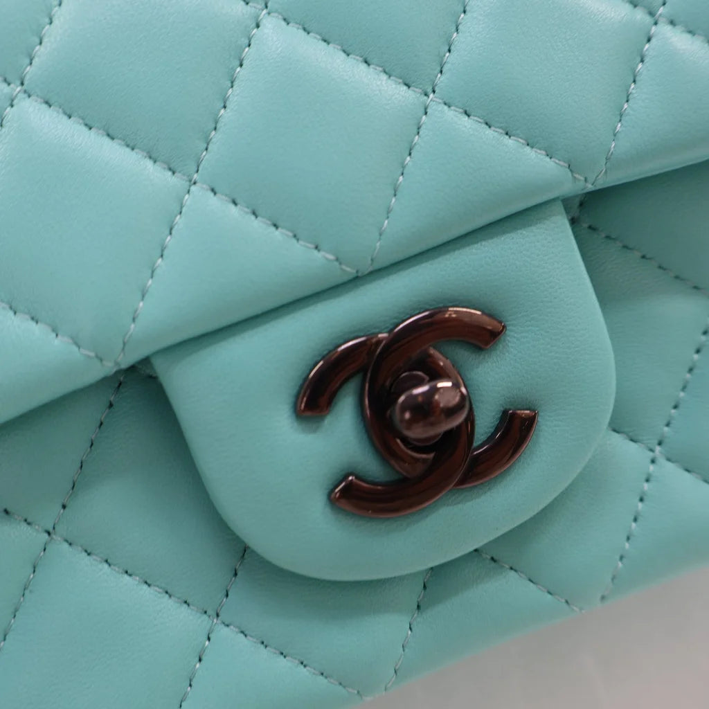 Chanel Mini Rectangle Blue Lambskin L-YW6T3I