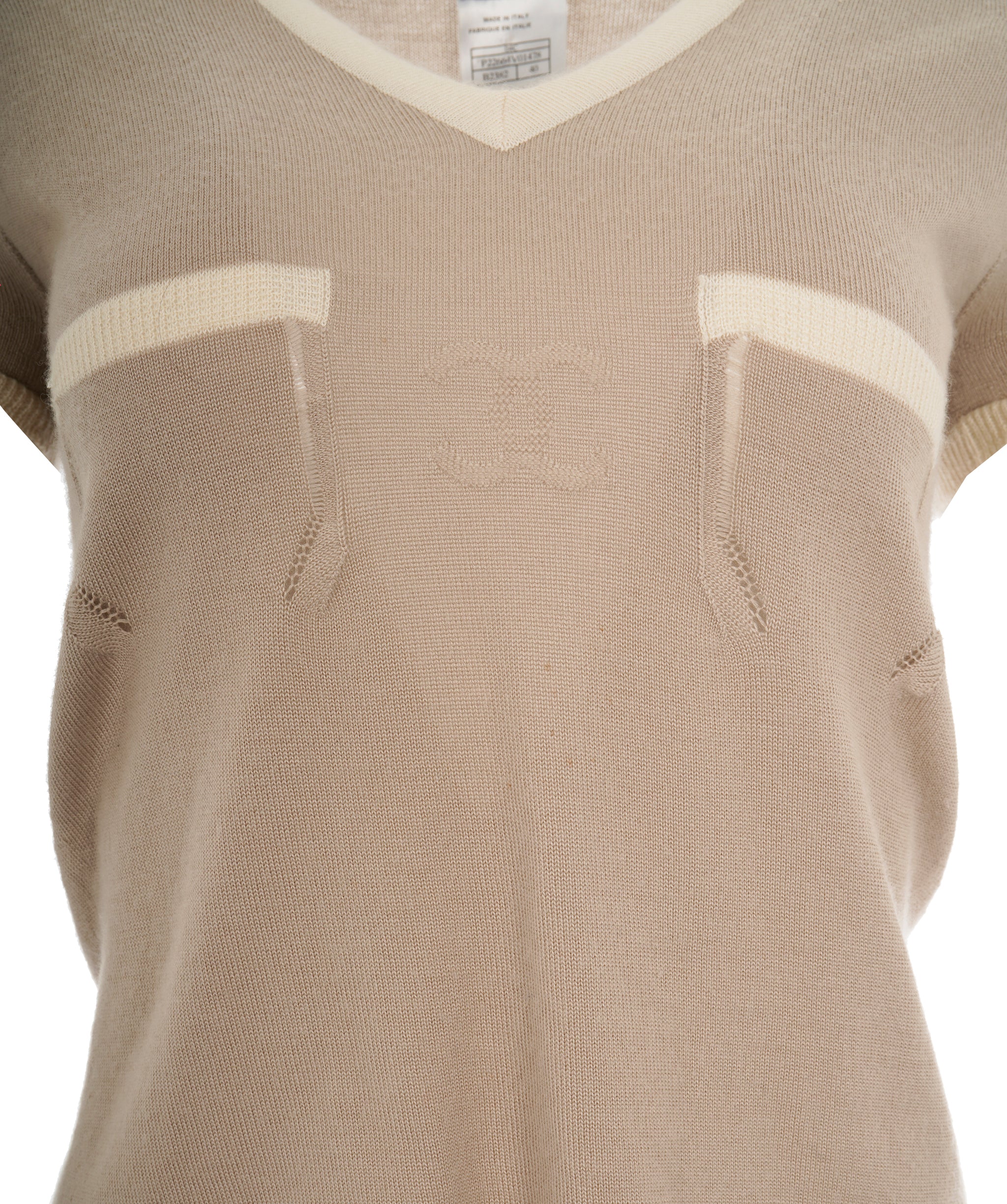 Chanel beige cashmere cc tee  AVC2110