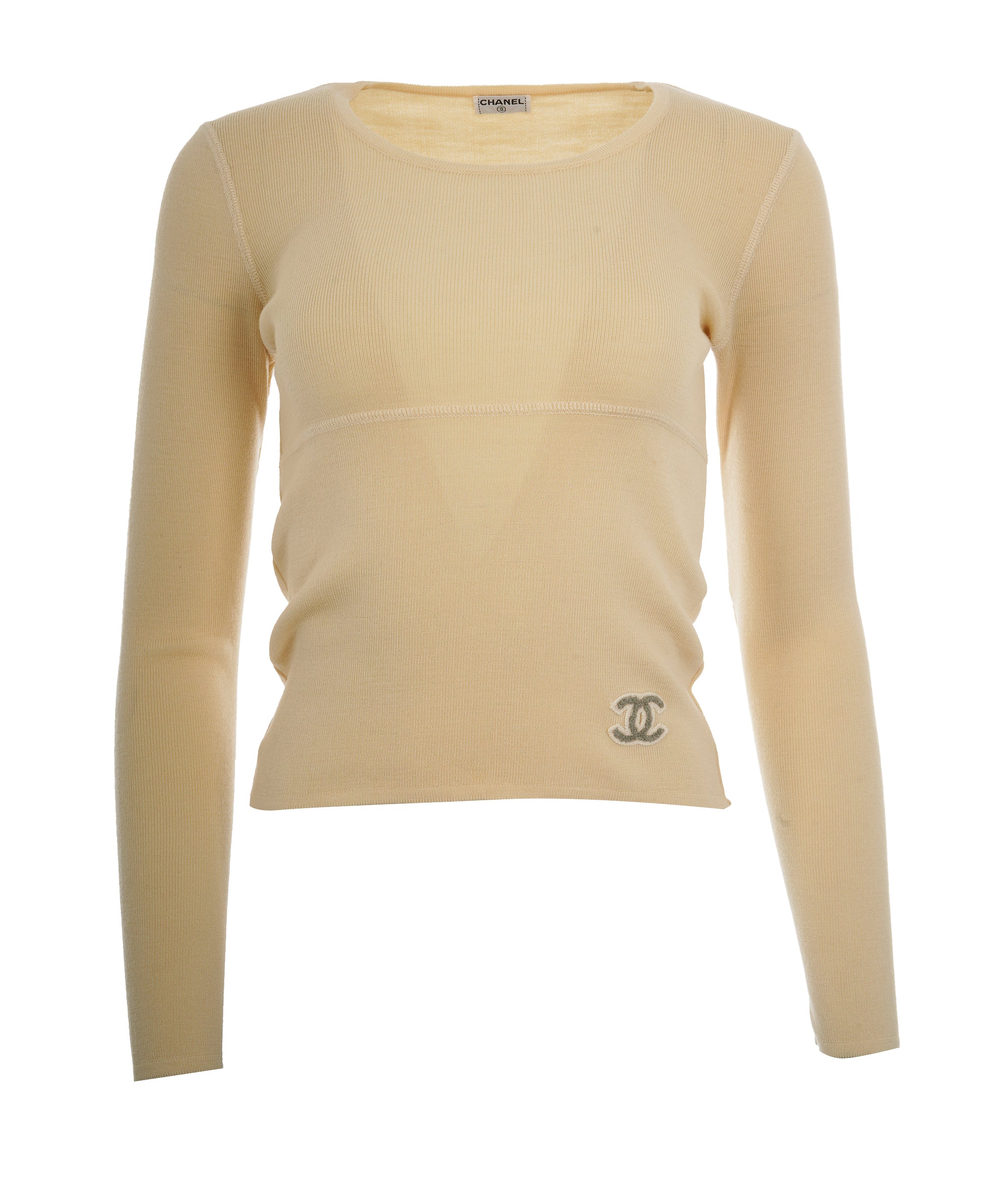 Chanel CC Sweater Cream Gray  DXBS0155