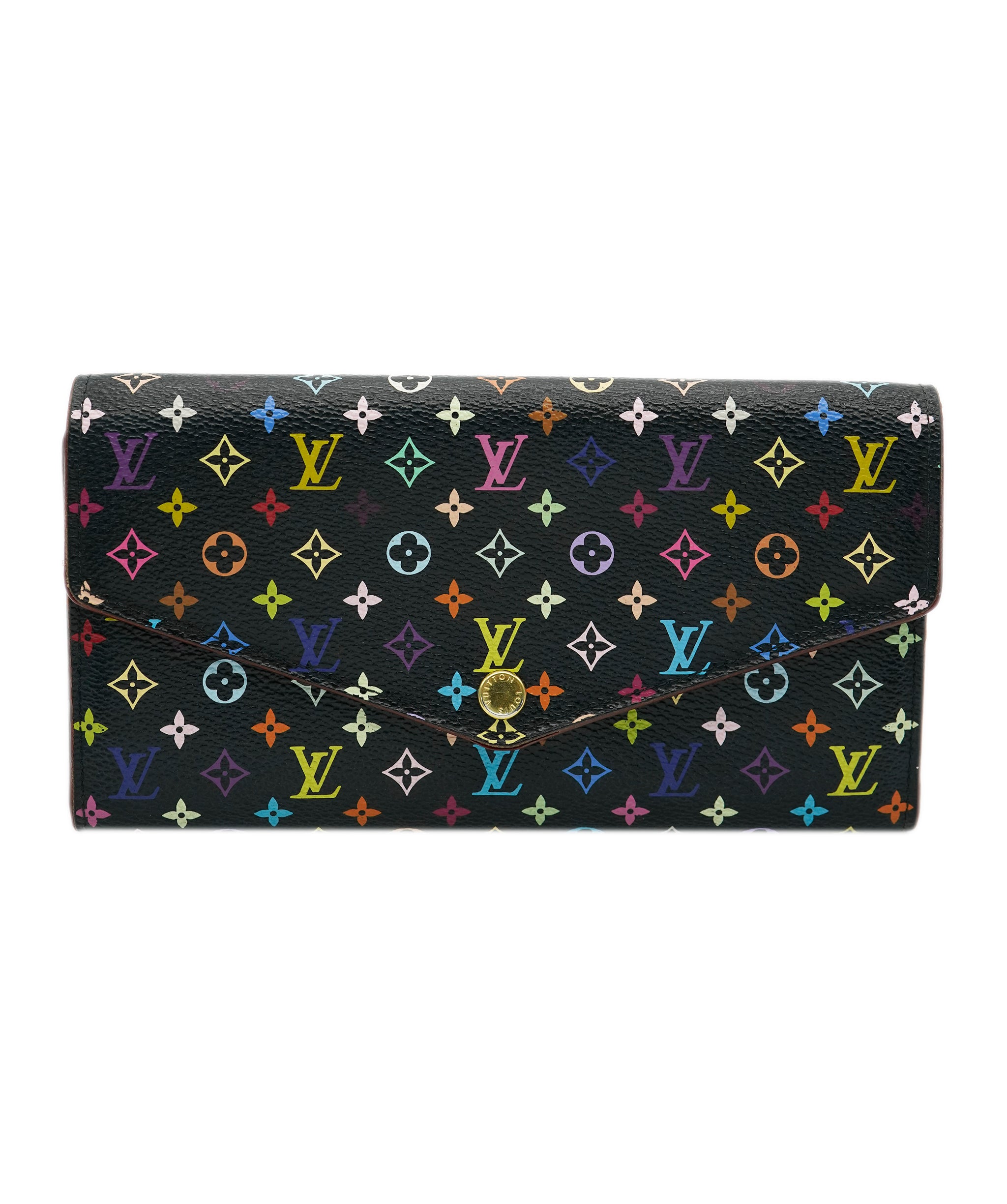 LOUIS VUITTON Monogram Multicolor PortefeuilleSarah Wallet M93747 Auth 75705 DBXS1723