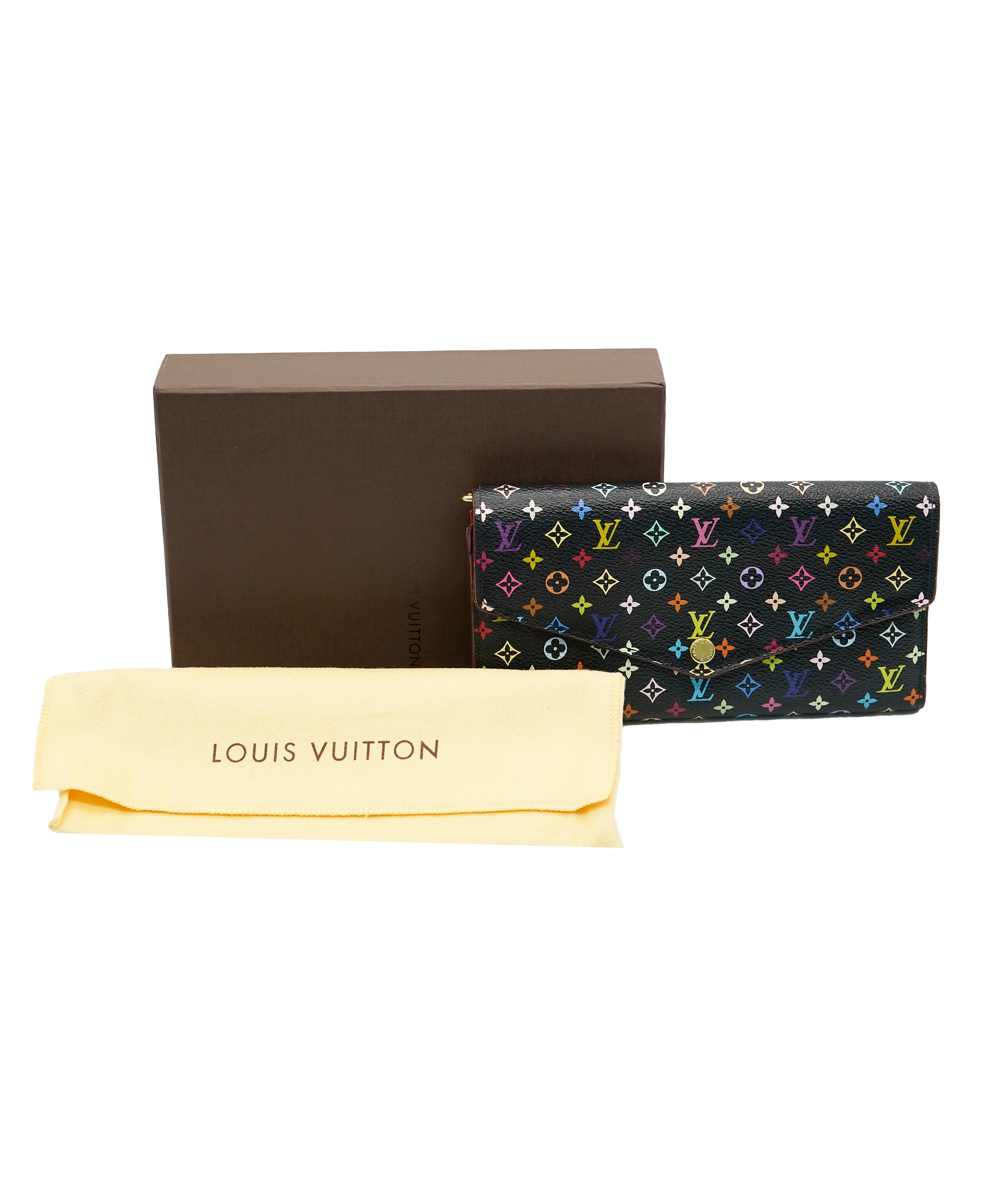 LOUIS VUITTON Monogram Multicolor PortefeuilleSarah Wallet M93747 Auth 75705 DBXS1723